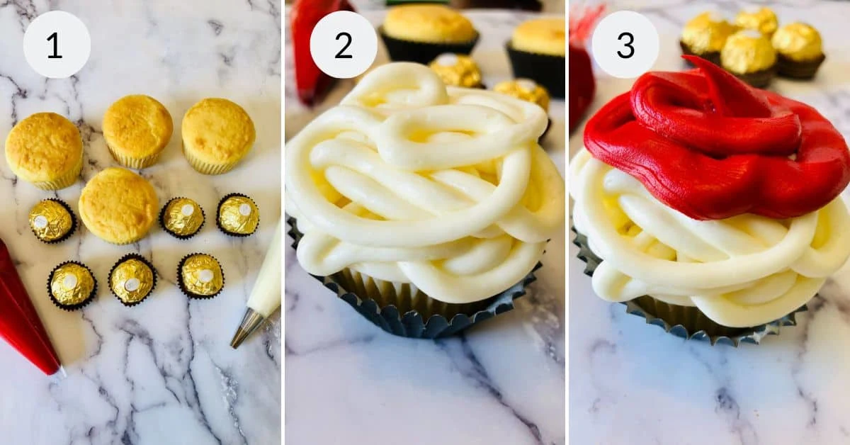 Spaghetti and Meatball Cupcakes