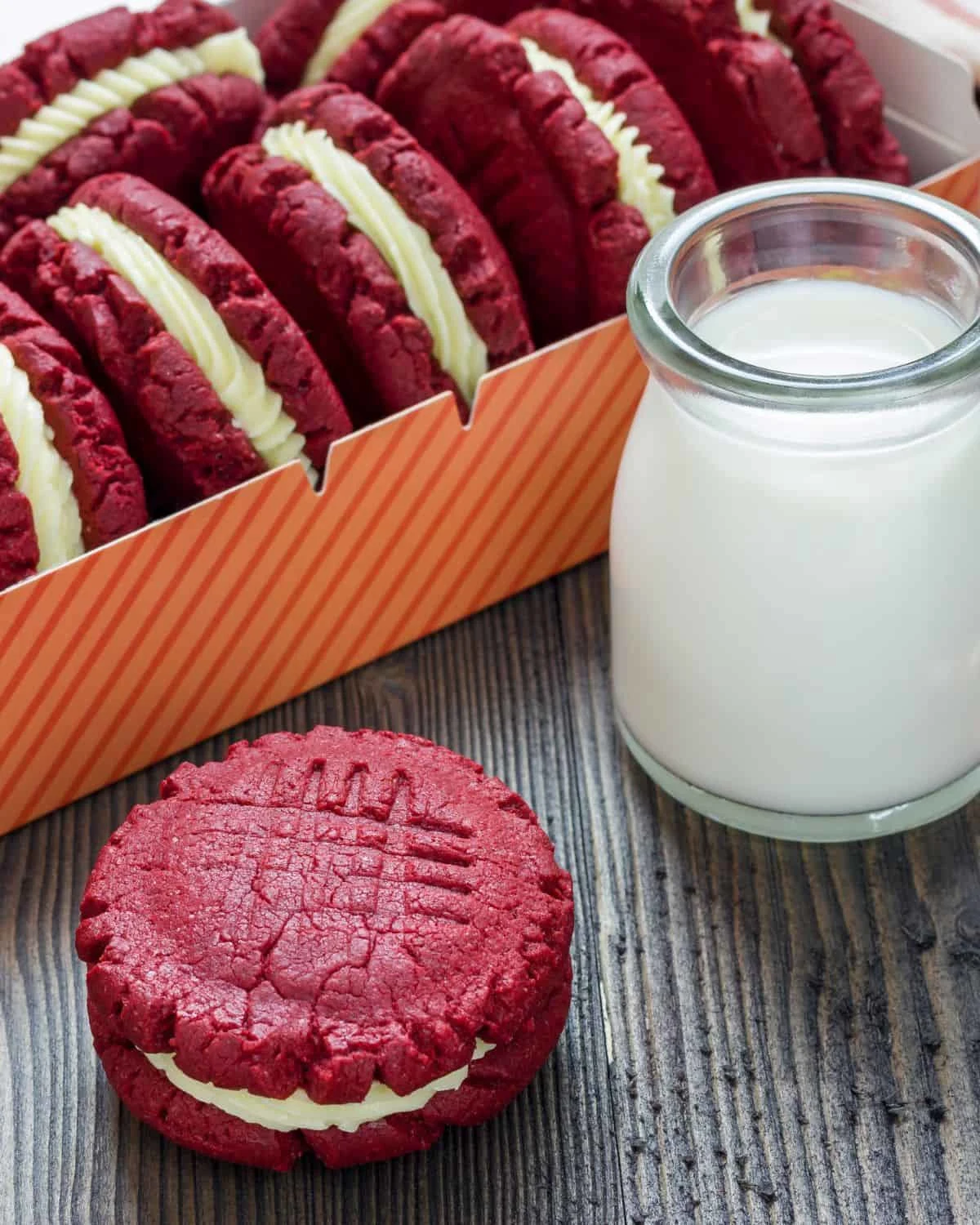 Red Velvet Sandwich Cookies