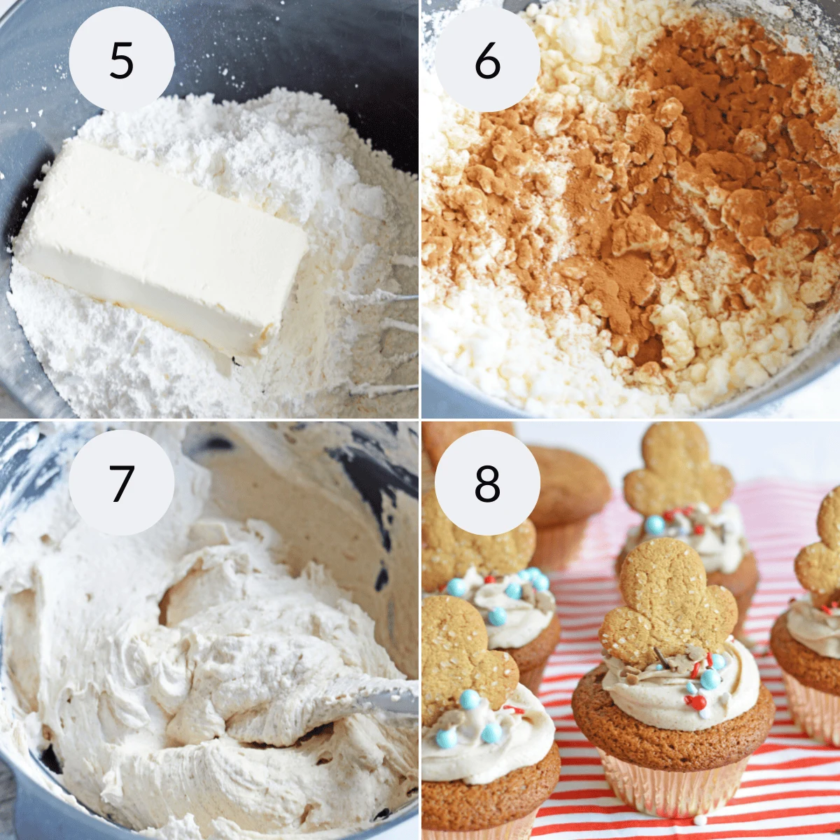 Gingerbread Man Cupcakes