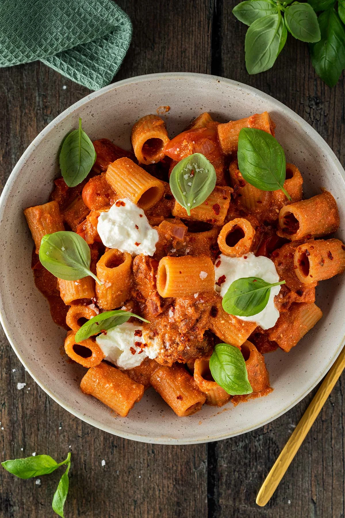 Pasta with Ricotta Tomato Sauce