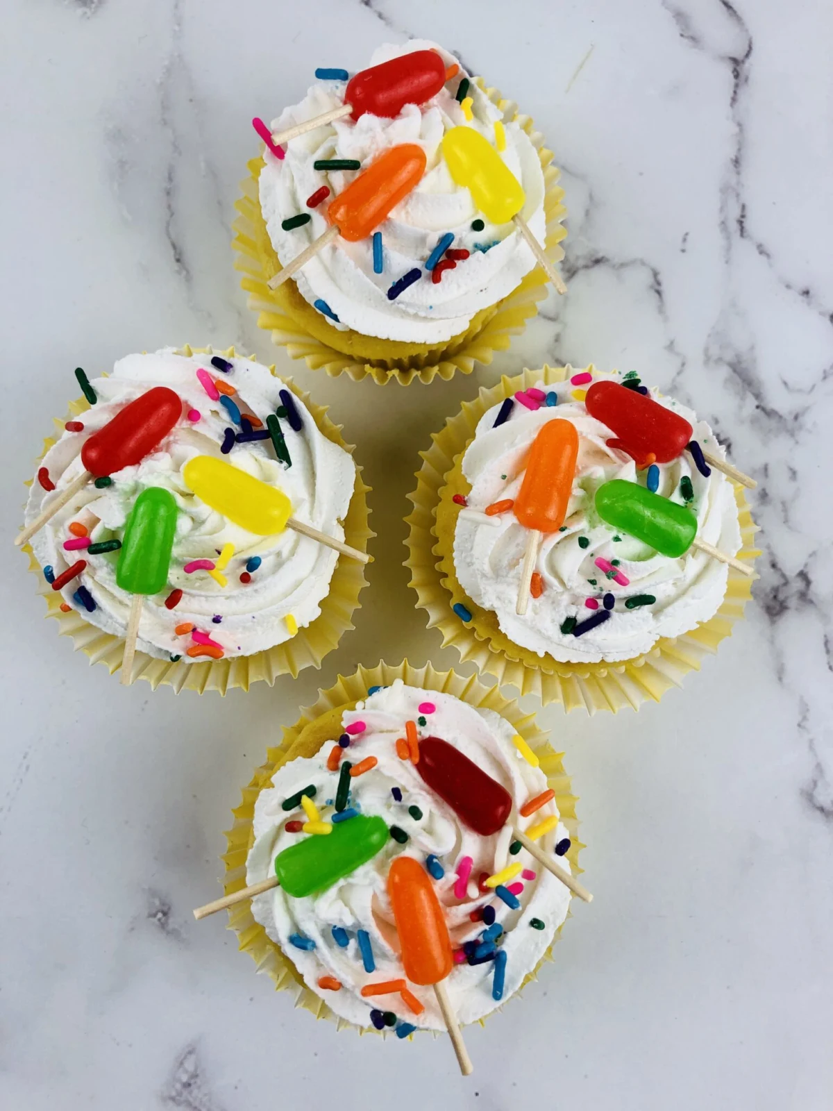 Popsicle Cupcakes for Summer