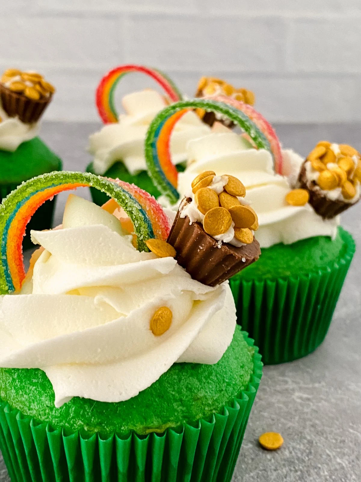 Rainbow St. Patrick’s Day Cupcakes
