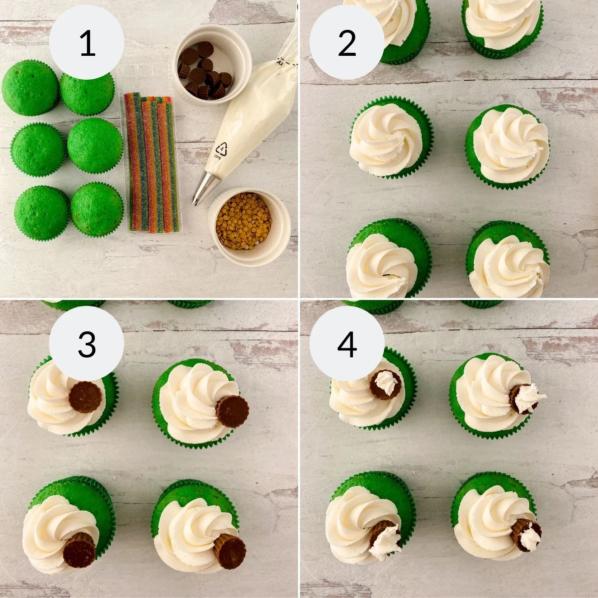 Rainbow St. Patrick’s Day Cupcakes