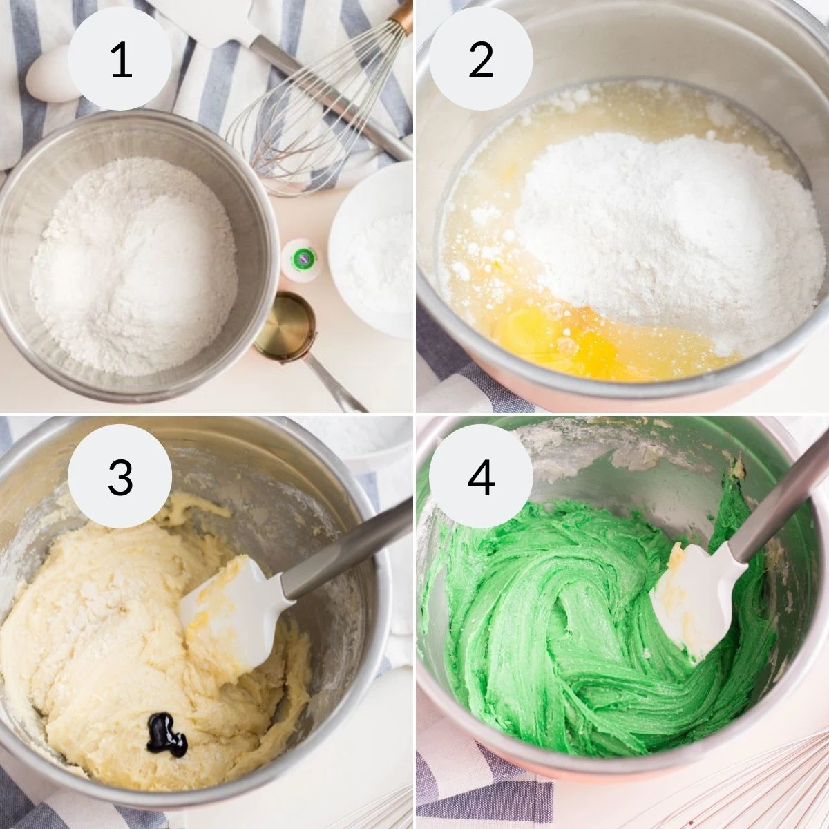 Green Vanilla Crinkle Cookies