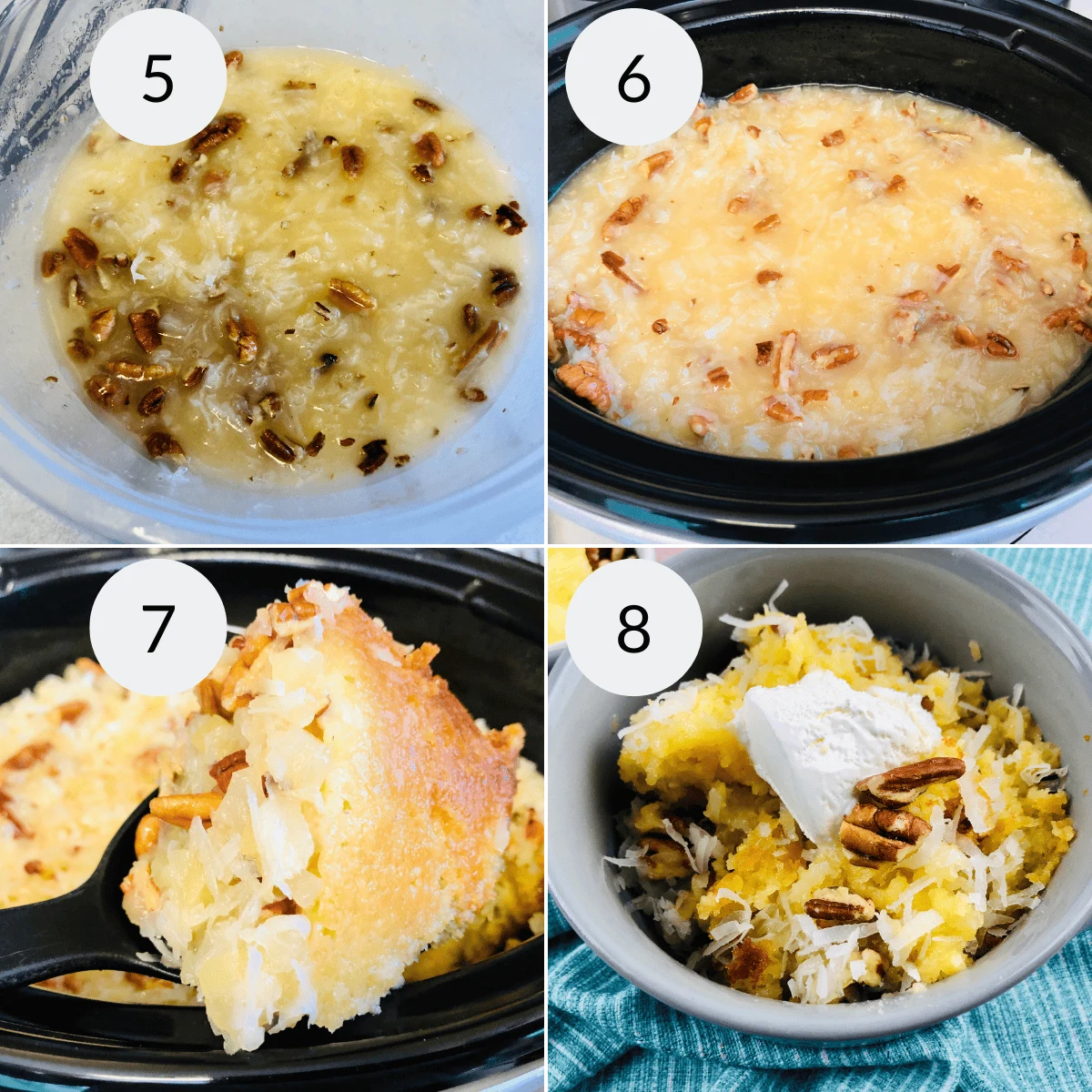 Easy Coconut Pineapple Cake in the Crock Pot