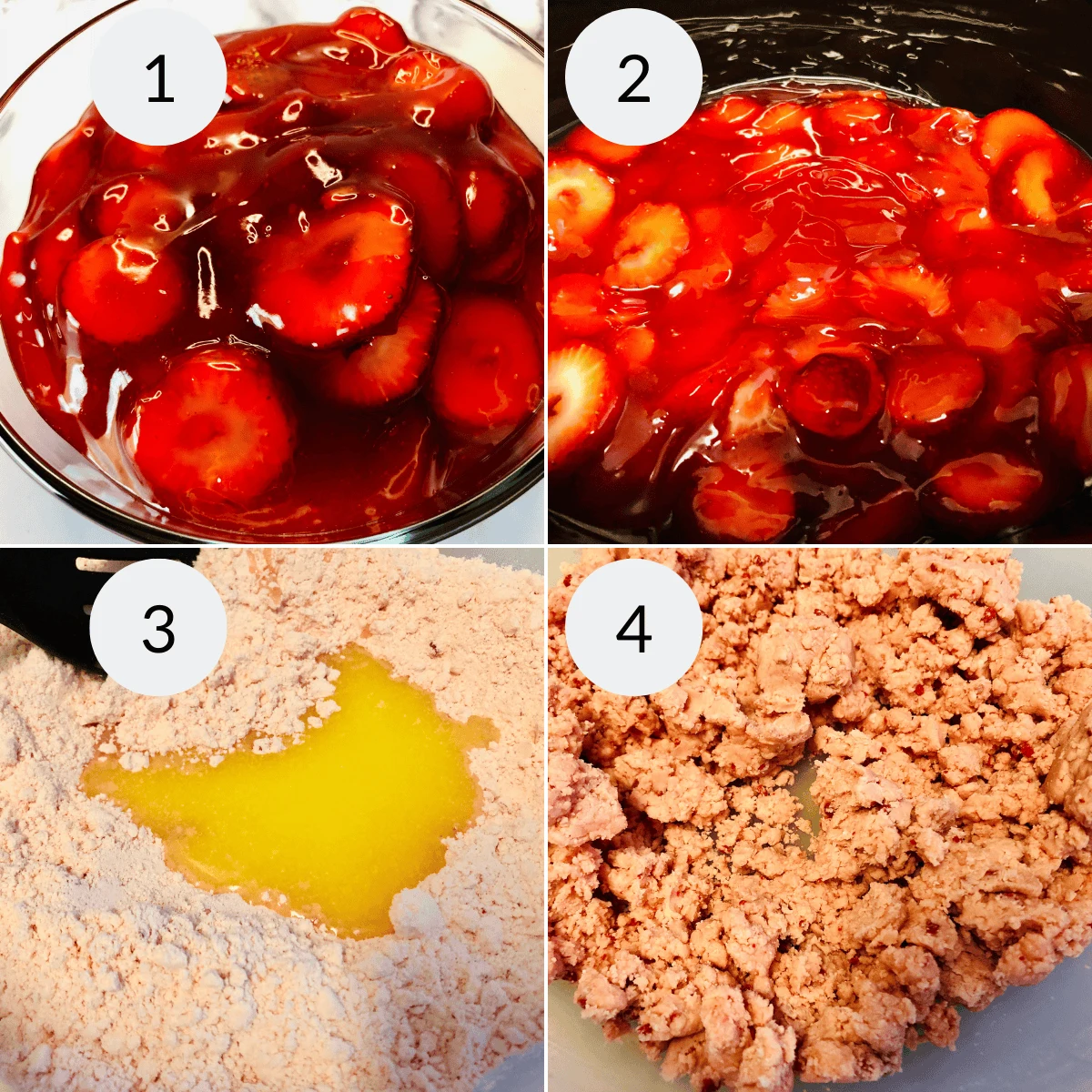 Crock Pot Strawberry Dump Cake