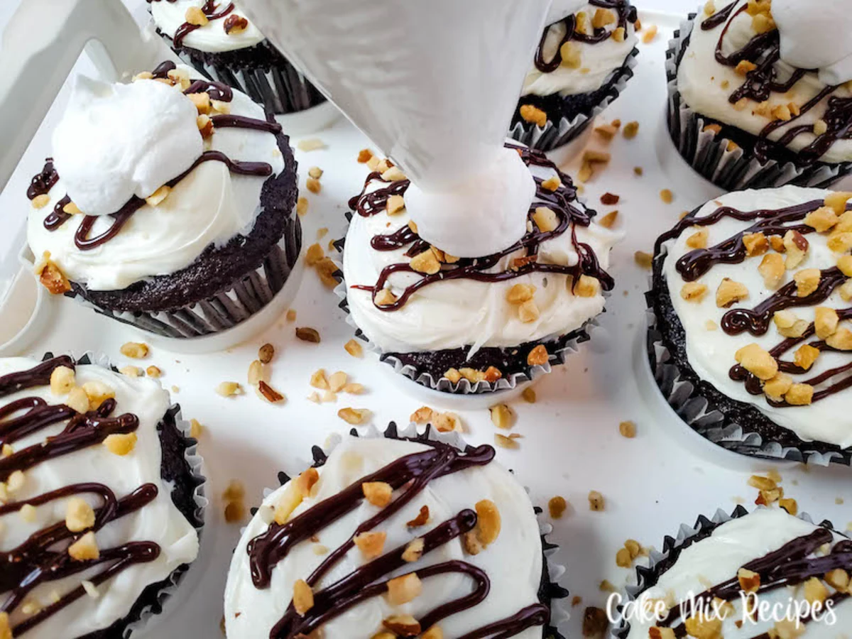 Hot Fudge Sundae Cupcakes