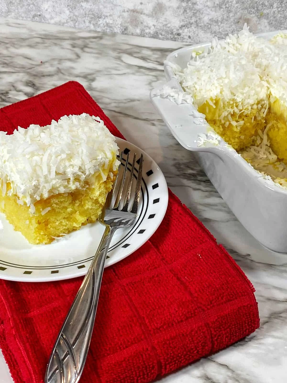 Pineapple Coconut Poke Cake