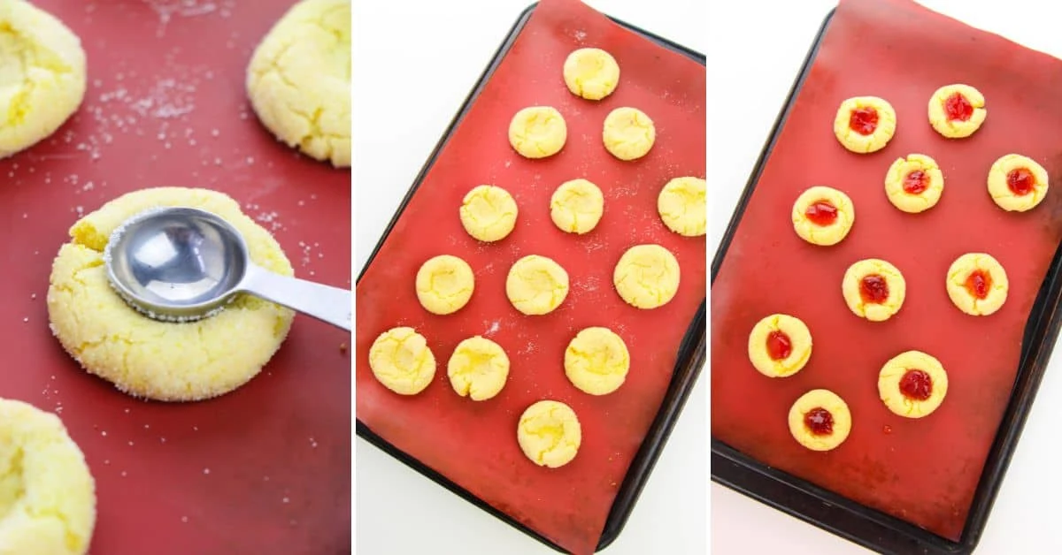 Raspberry Lemon Thumbprint Cookies
