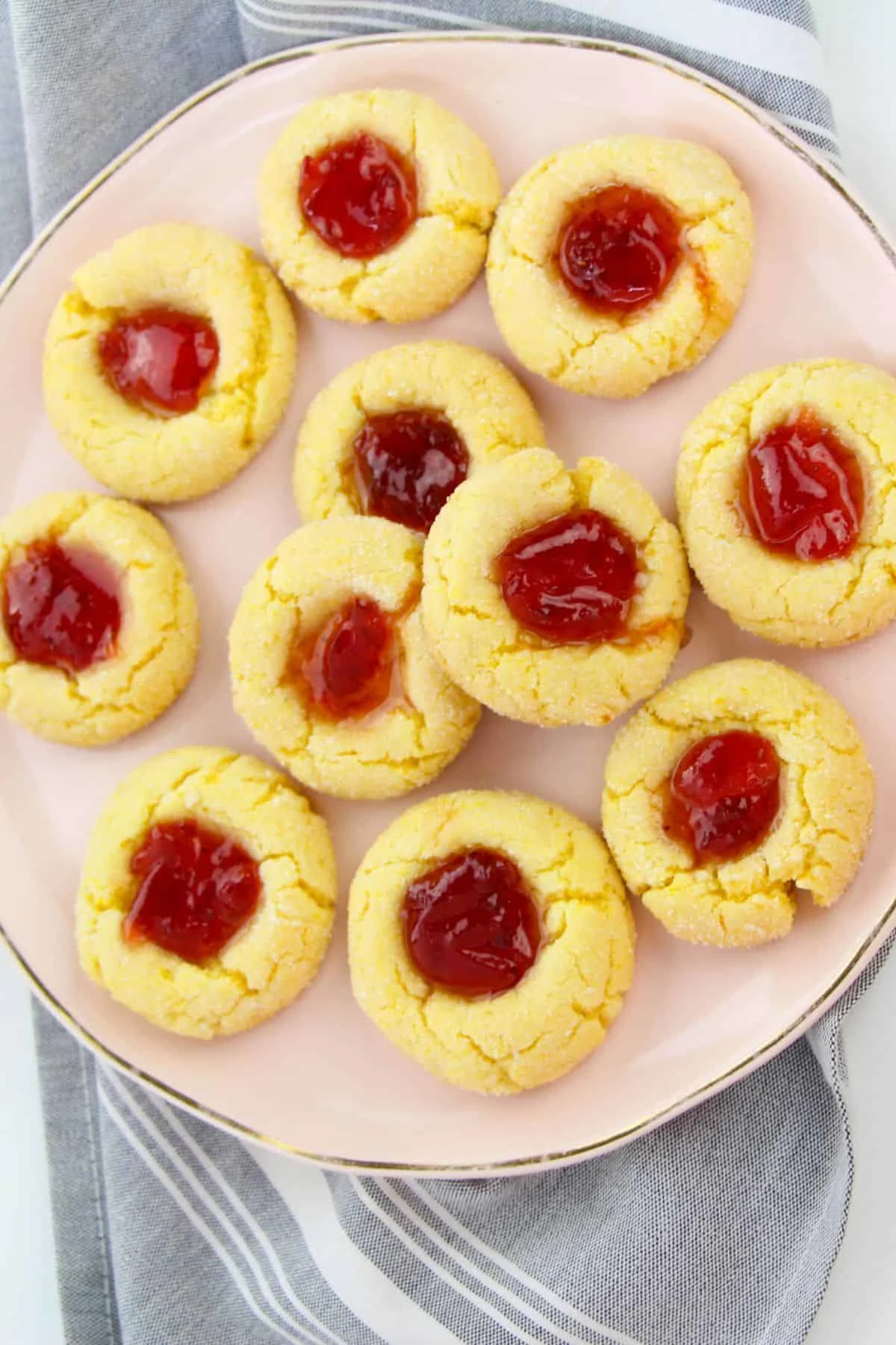 Raspberry Lemon Thumbprint Cookies