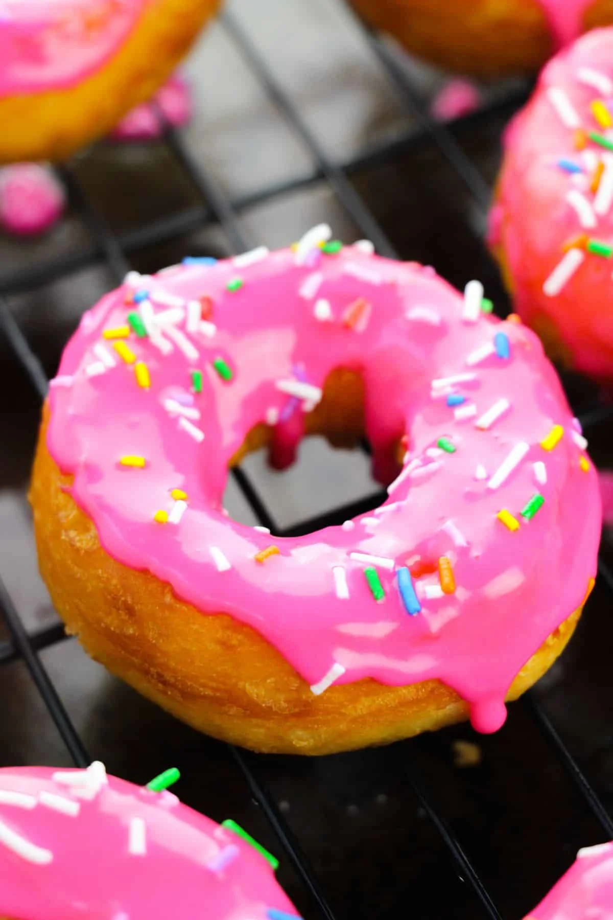 Pink Sprinkle Biscuit Donuts