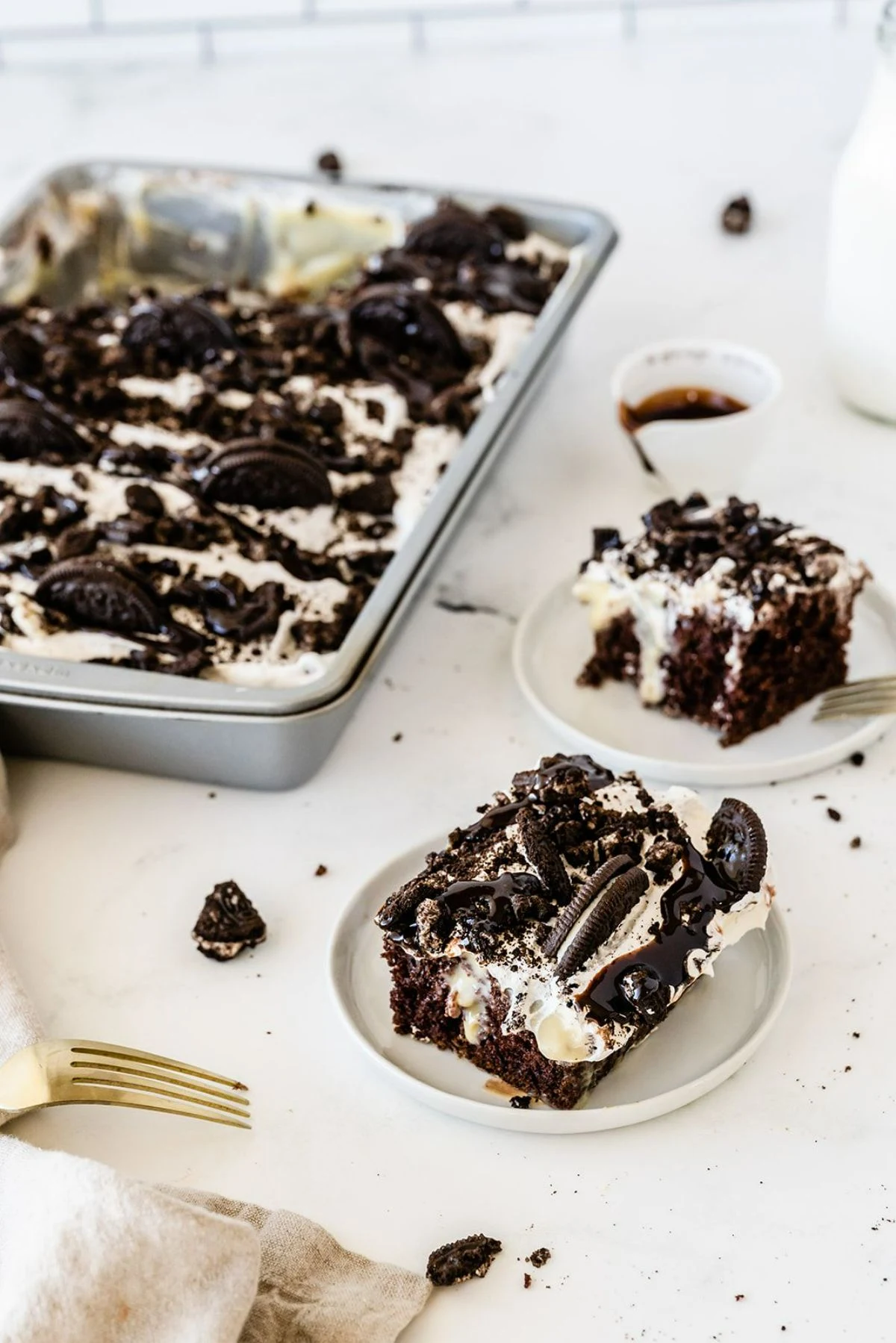 Oreo Poke Cake