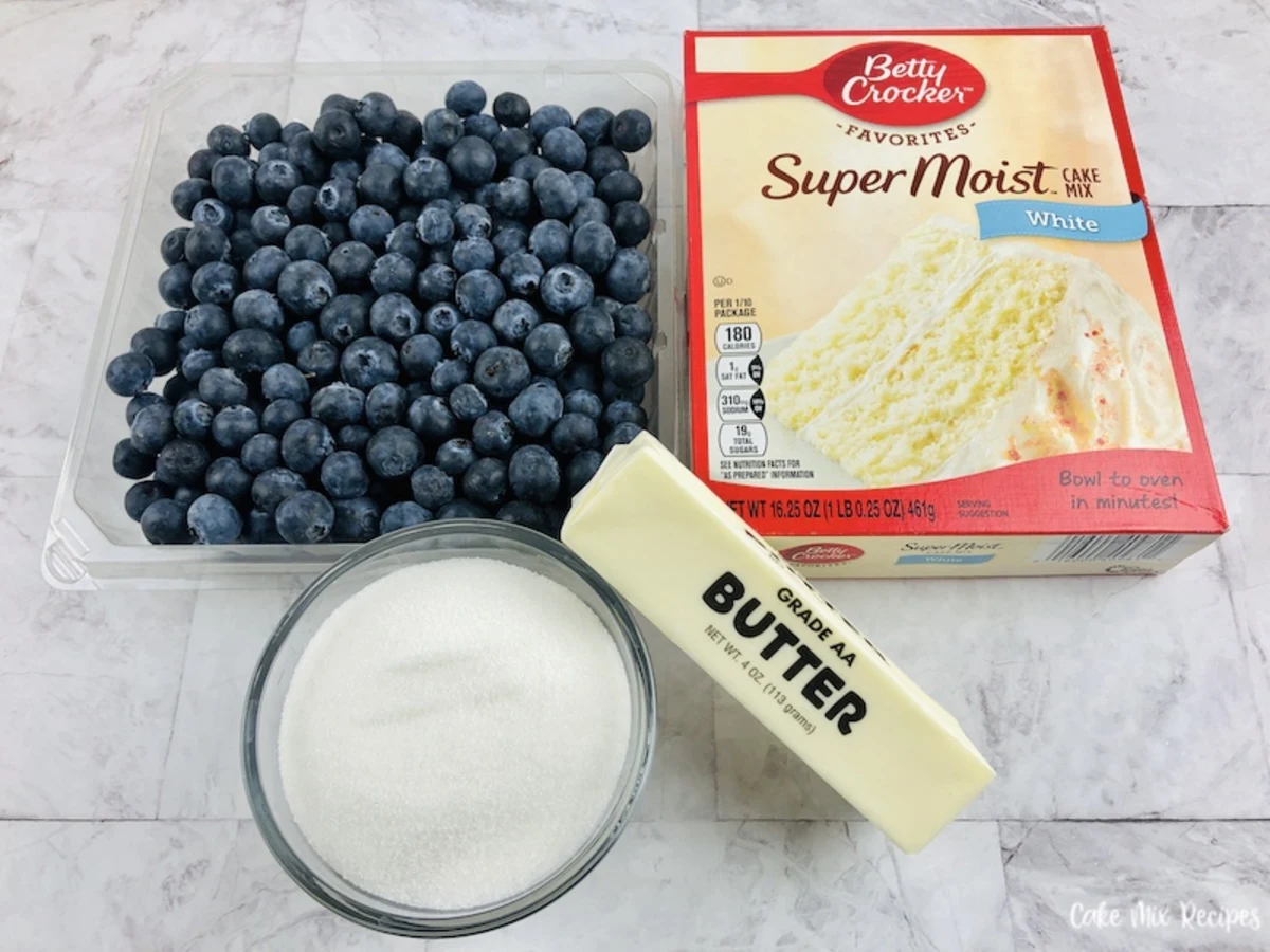 Cake Mix Blueberry Cobbler