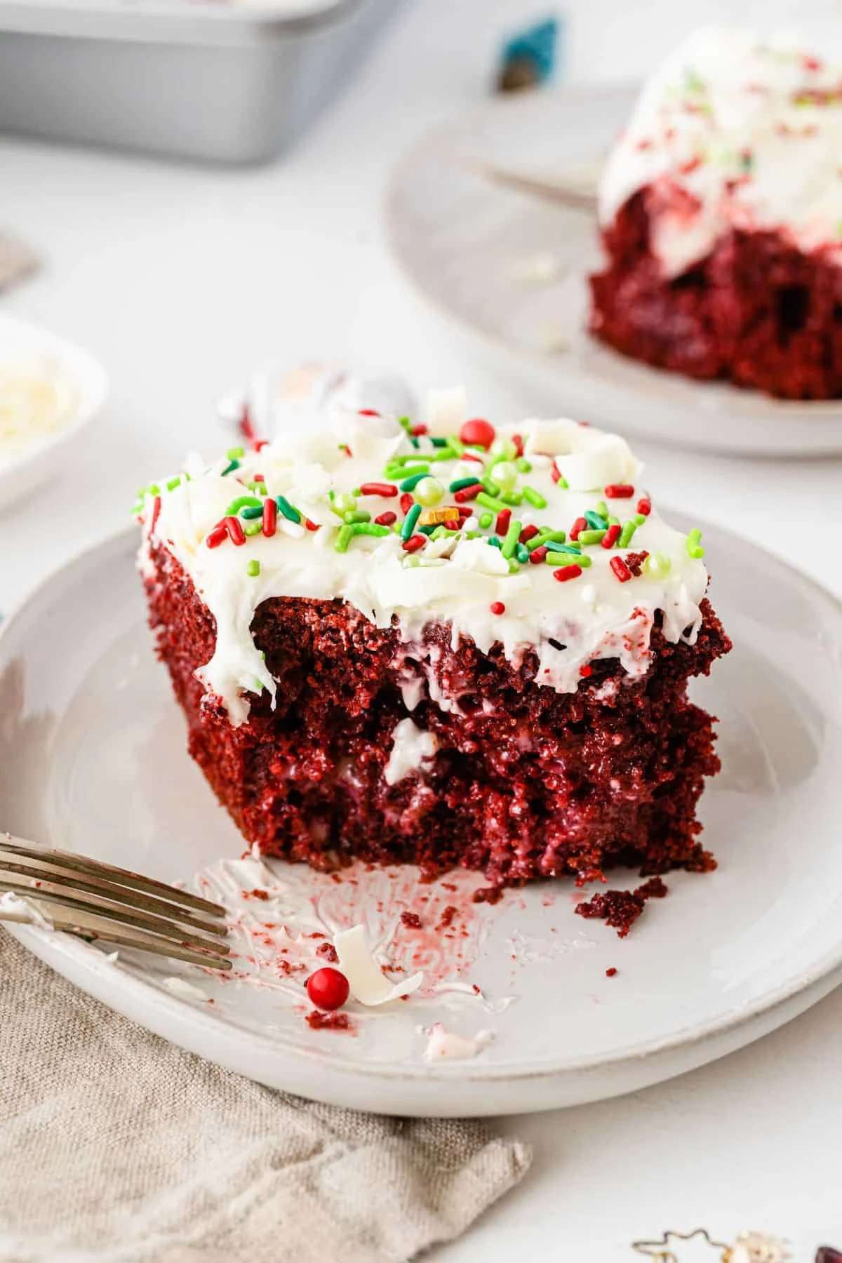 Christmas Red Velvet Poke Cake
