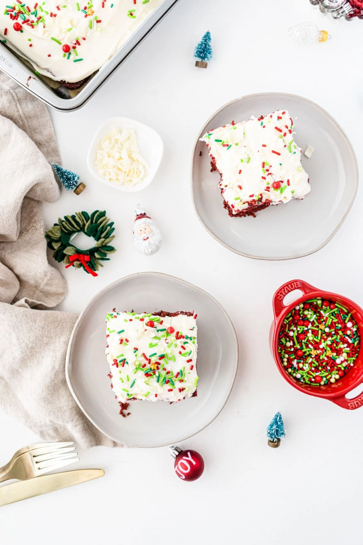 Christmas Red Velvet Poke Cake