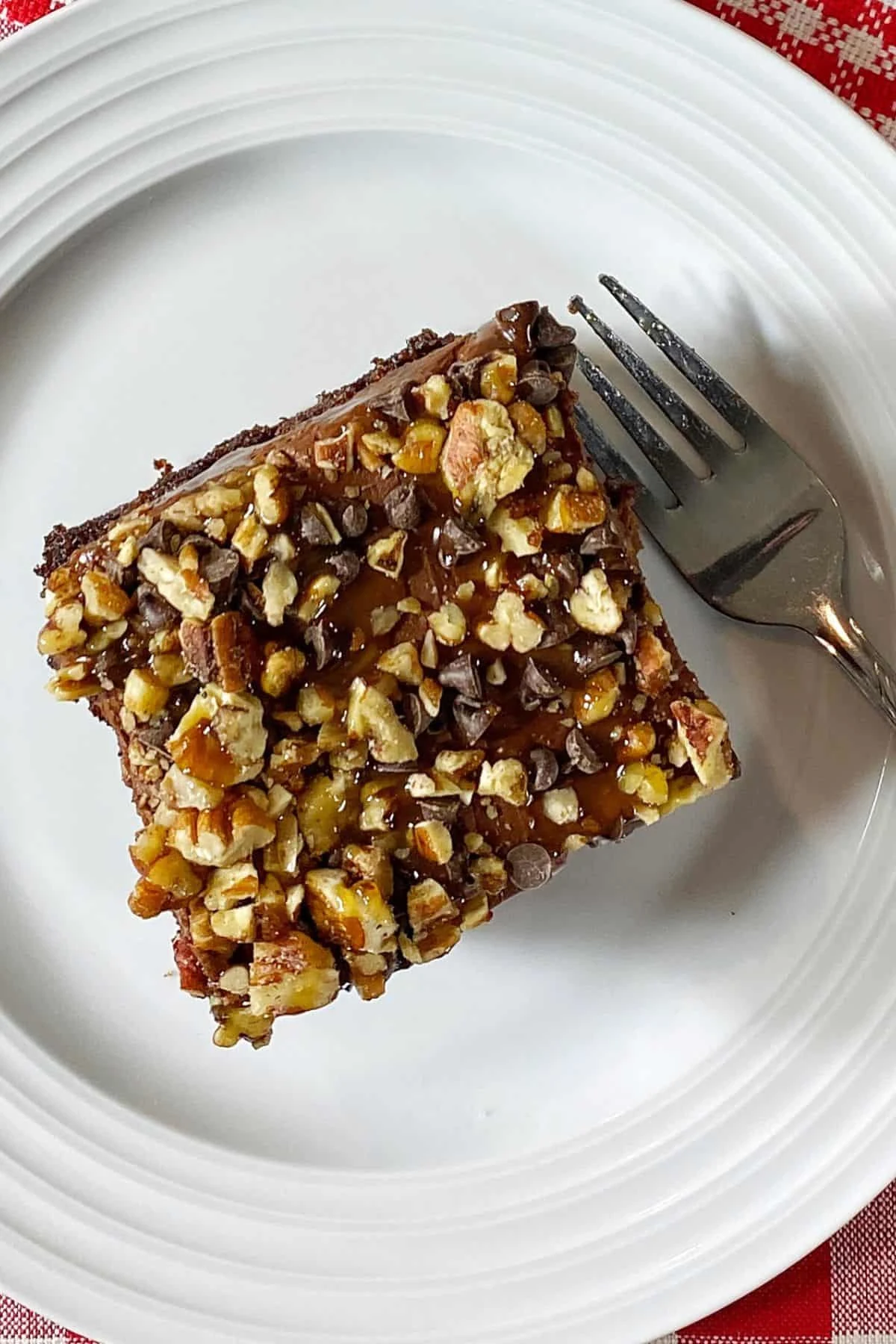 Chocolate Caramel Poke Cake