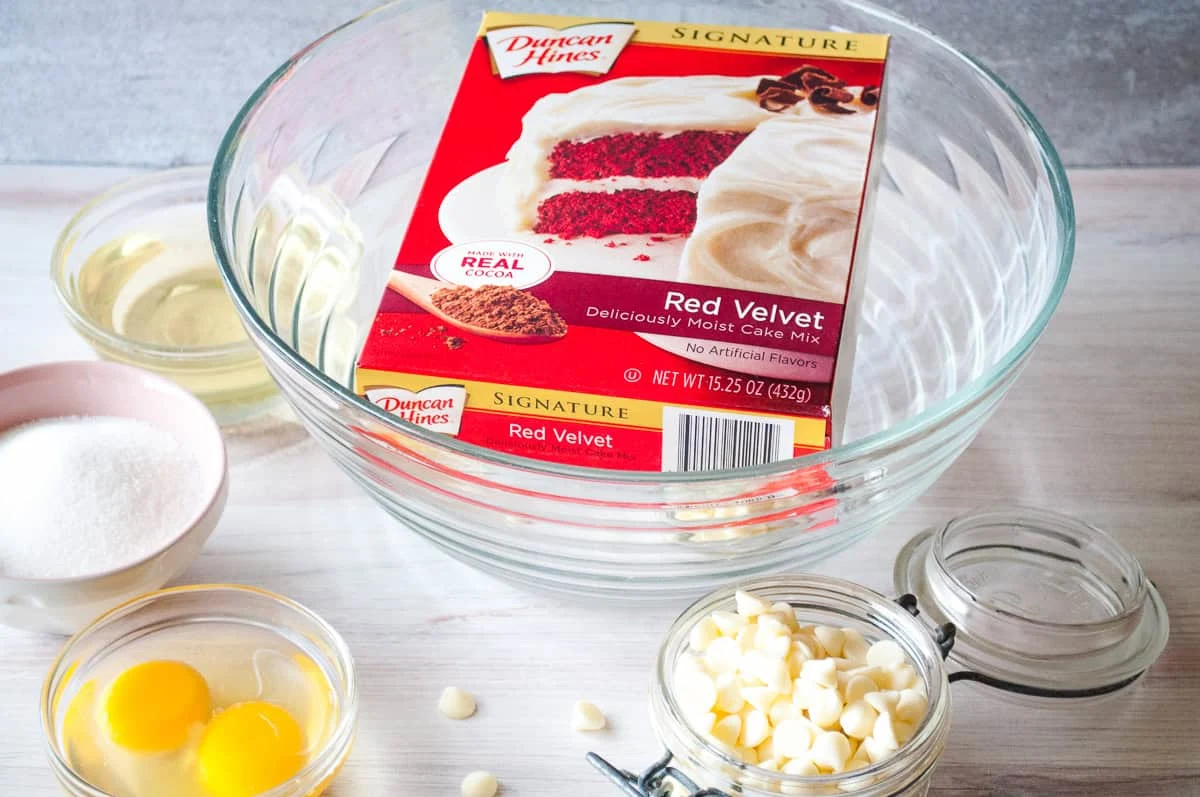 Red Velvet Cake Crinkle Cookies