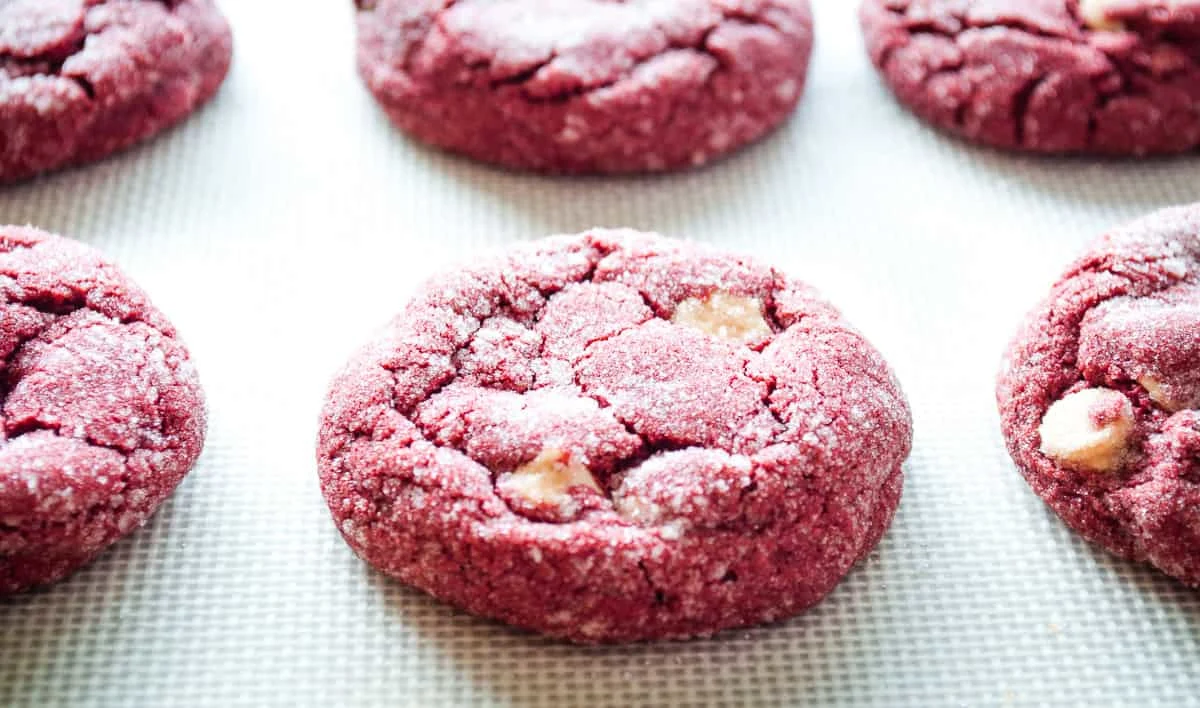 Red Velvet Cake Crinkle Cookies