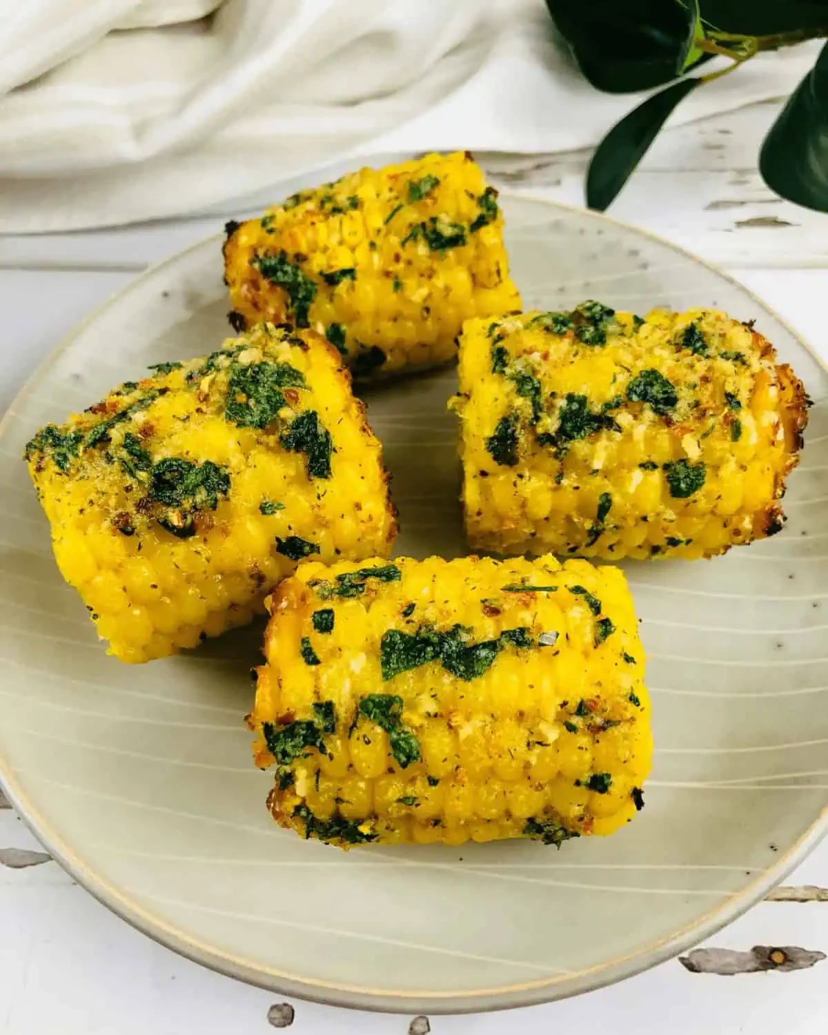 Air Fryer Corn on the Cob with Herb Butter