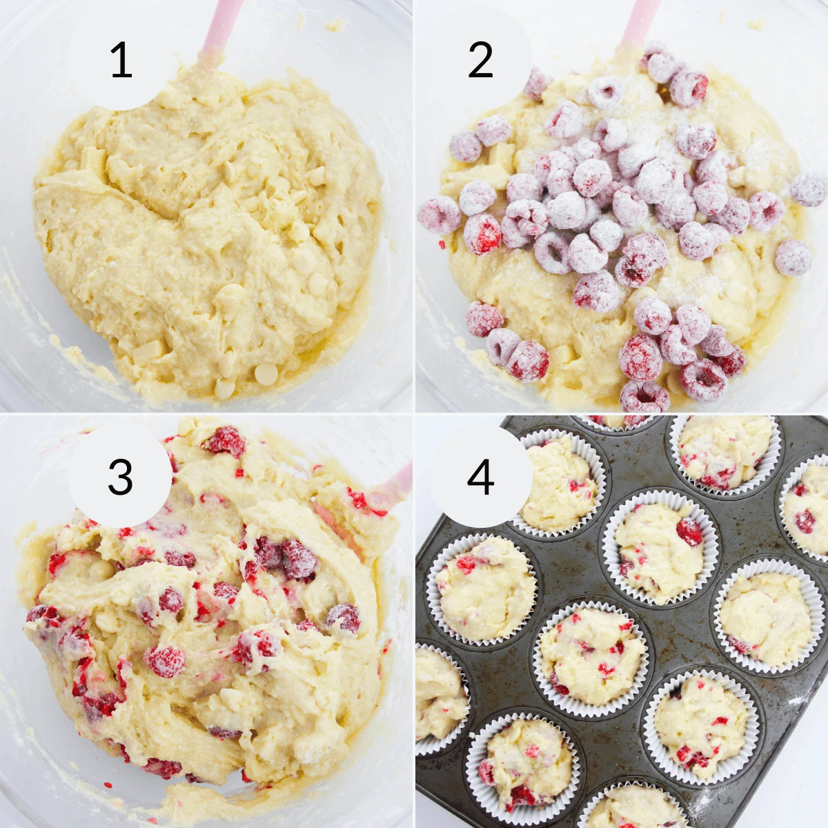 White Chocolate and Raspberry Muffins