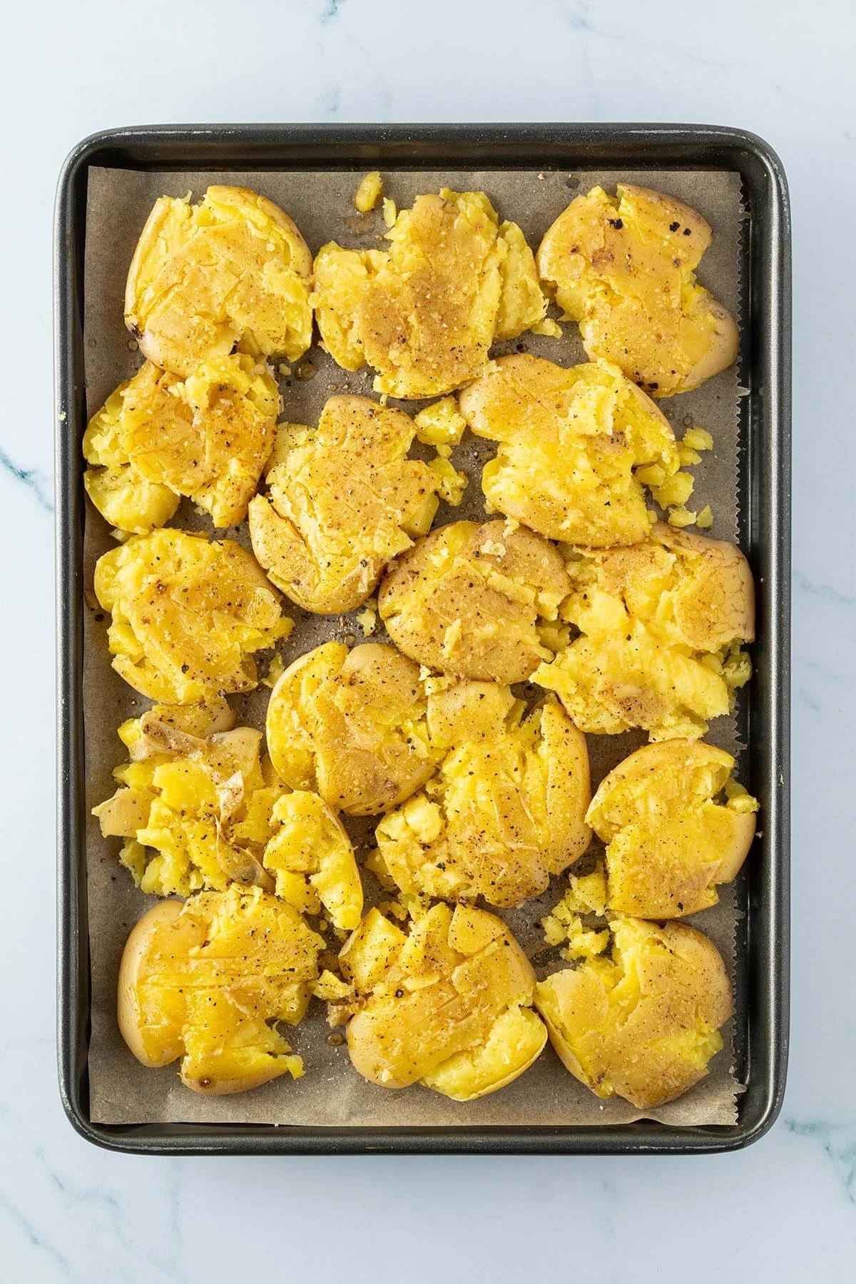 Oven-Baked Smashed Potatoes