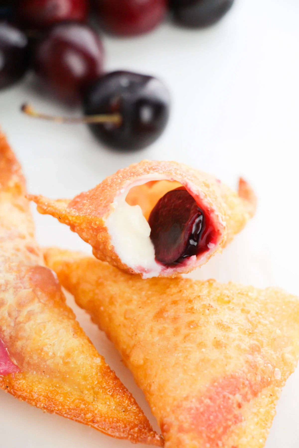 Cherry Cheesecake Dessert Wontons