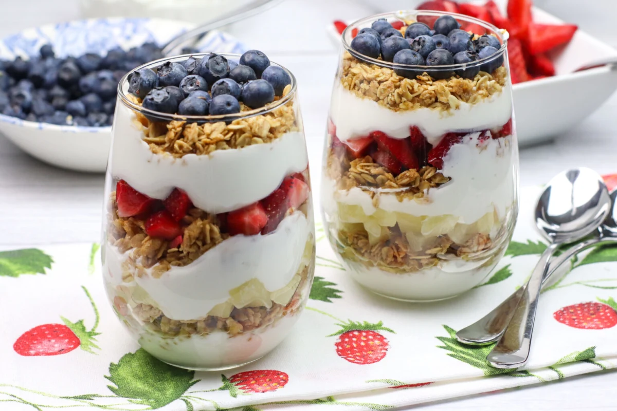 Greek Yogurt Parfait with Fruit and Granola