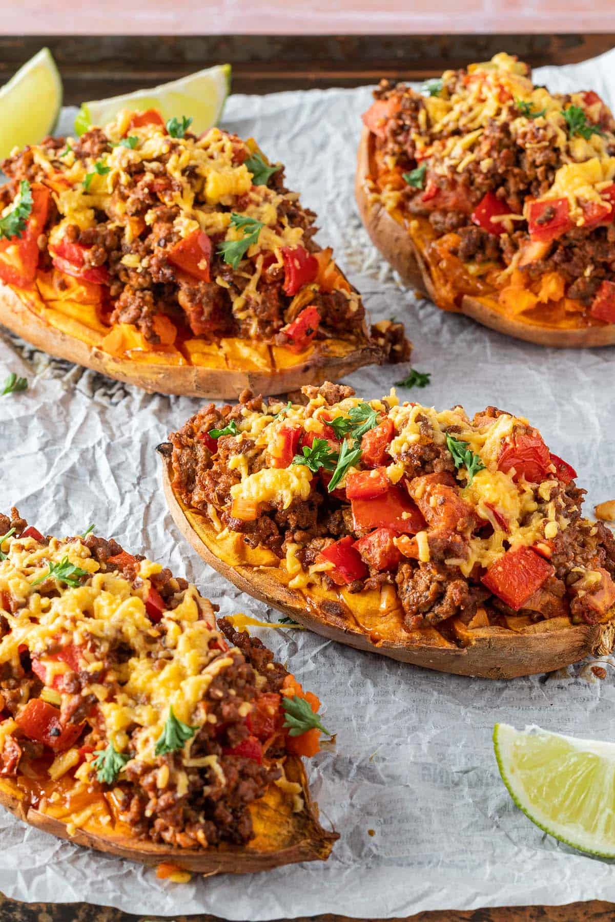 Loaded Sweet Potato with Ground Beef