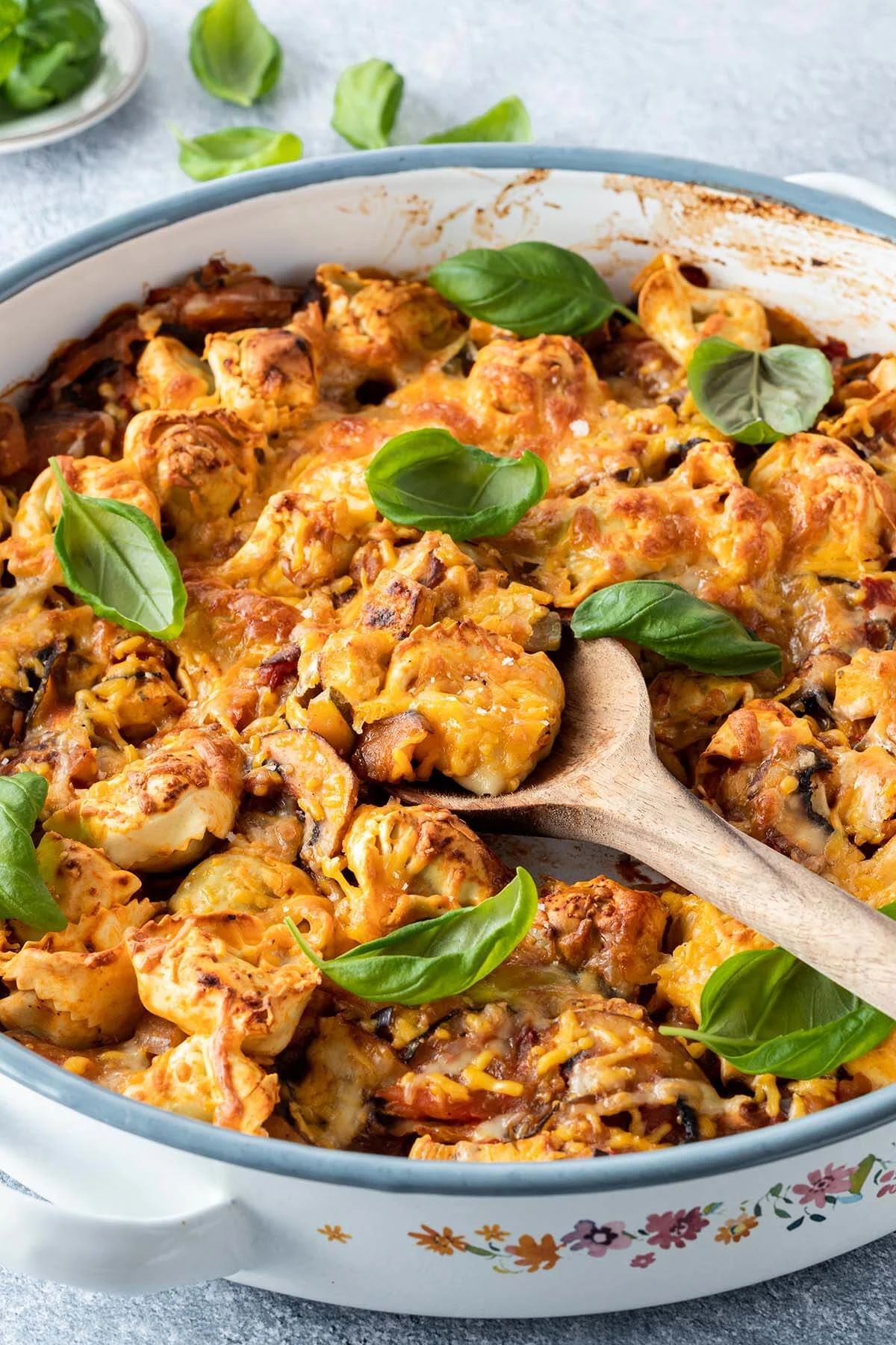 Easy Vegetarian Baked Tortellini Casserole