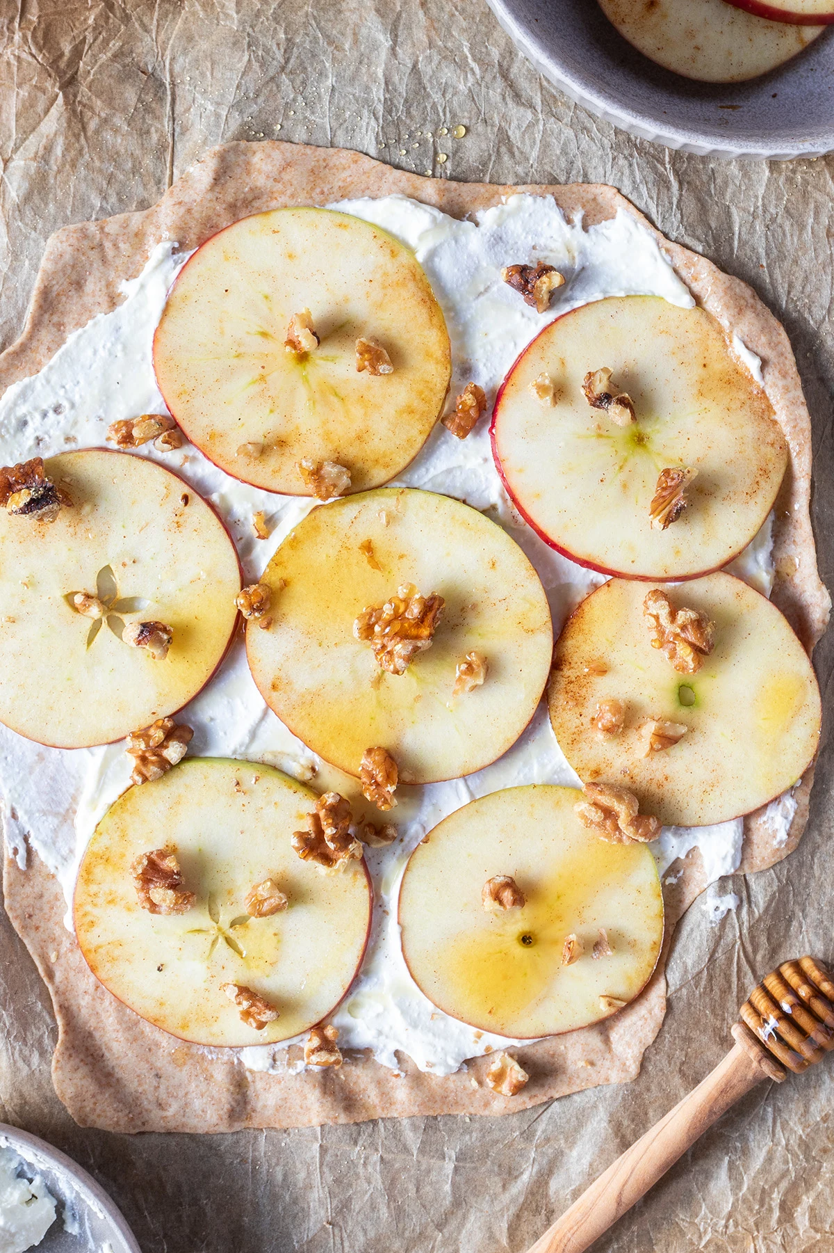 Sweet Flammkuchen with Apple