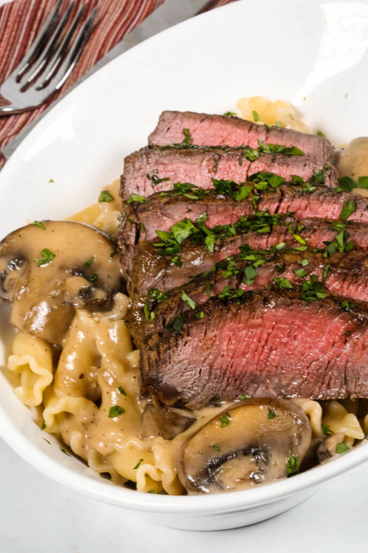 Filet Mignon in Sherry Mushroom Cream Sauce
