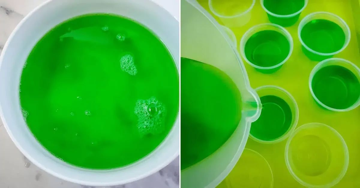 Sour Apple Green Jello Shots