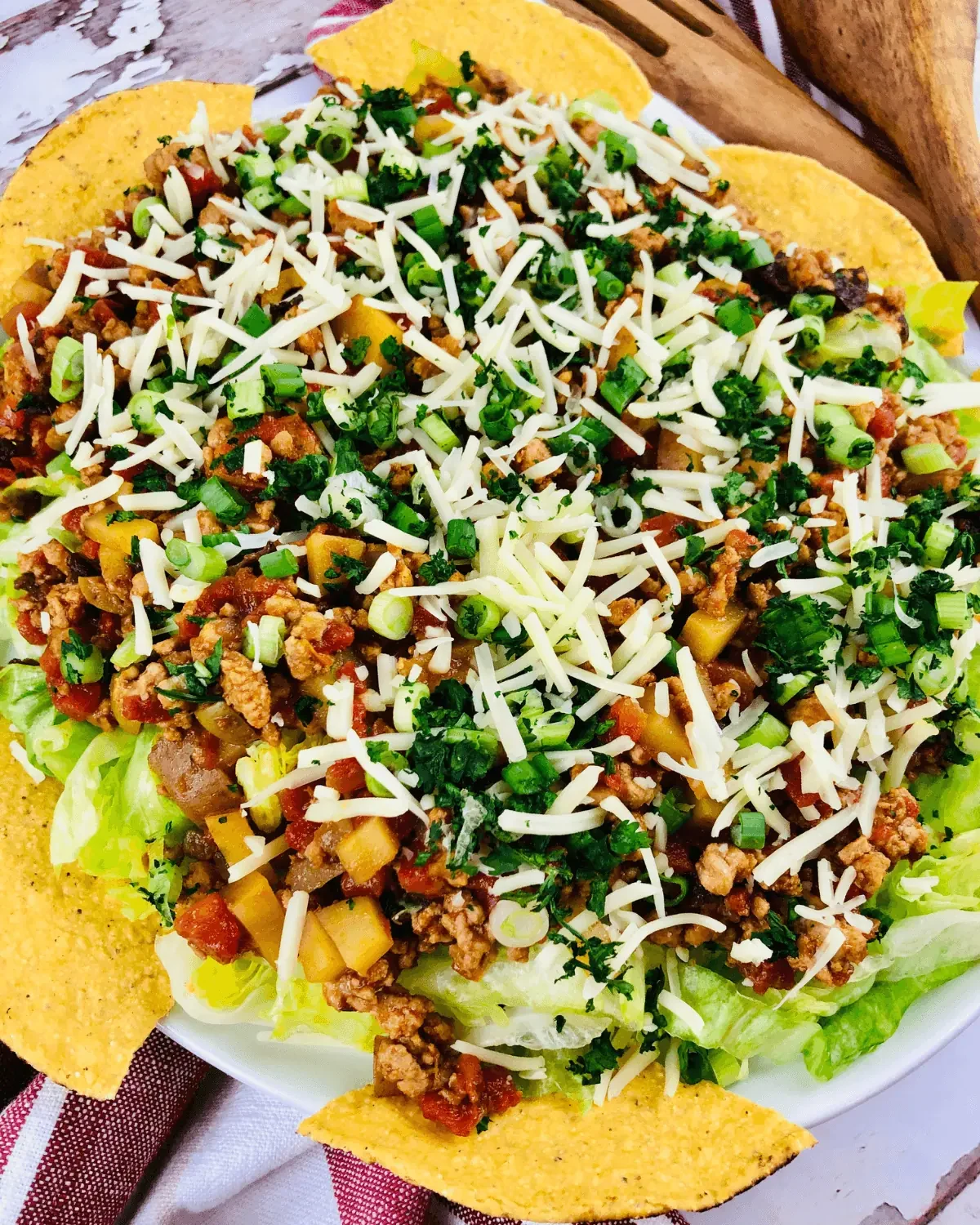 Chicken Picadillo Taco Salad