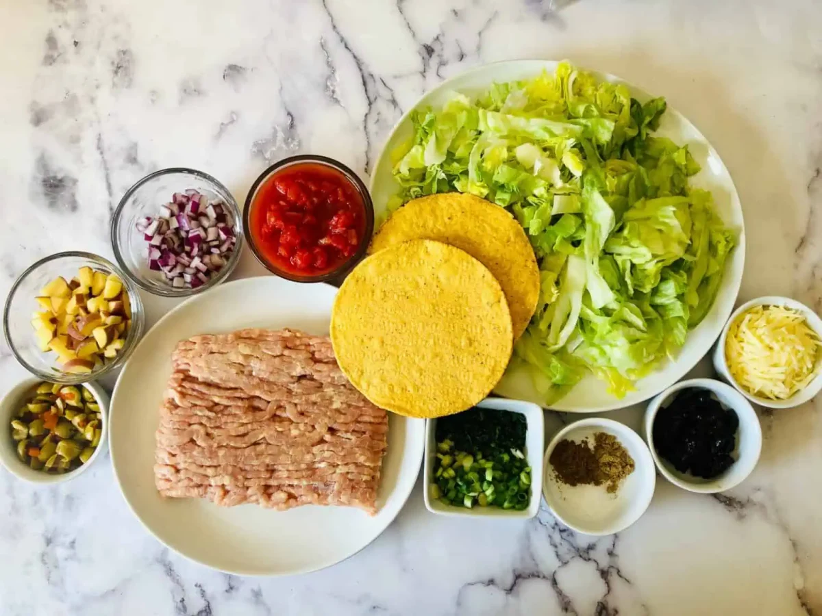 Chicken Picadillo Taco Salad