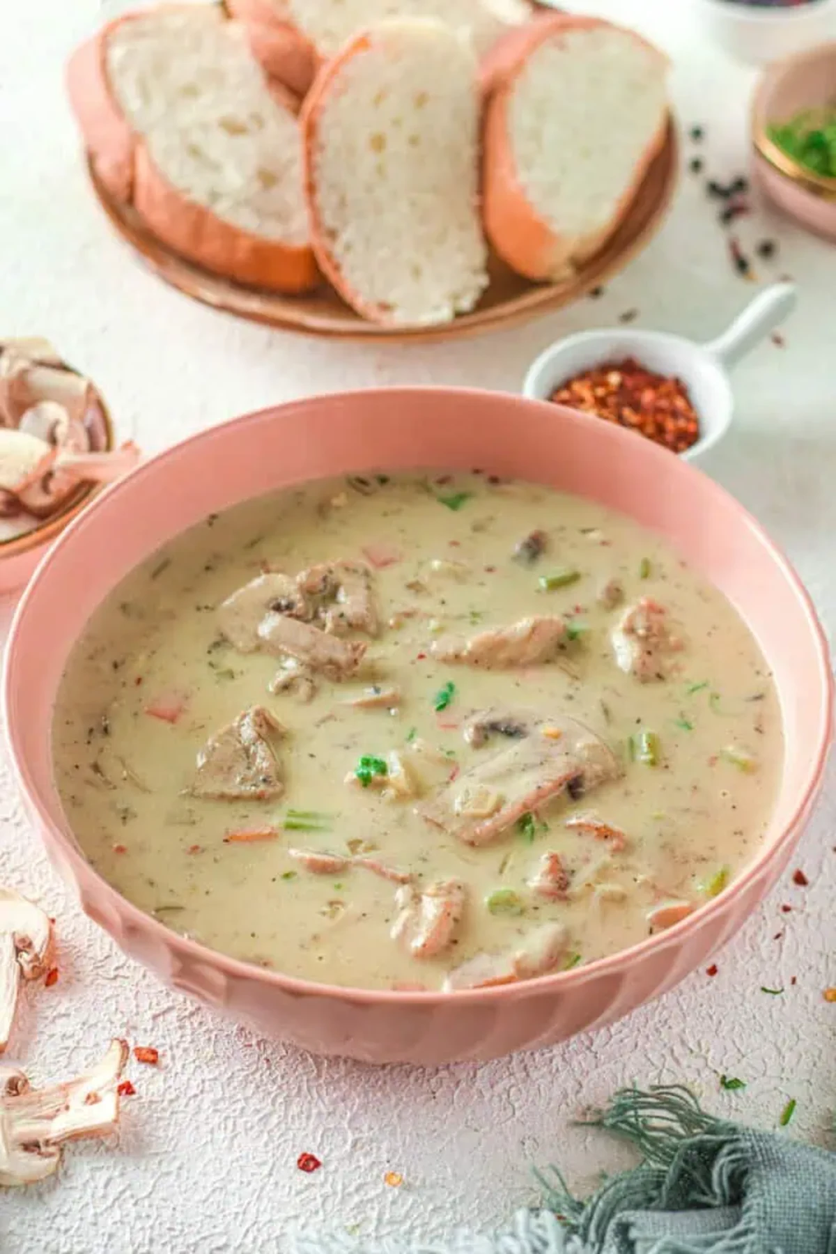 Creamy Chicken Mushroom Soup