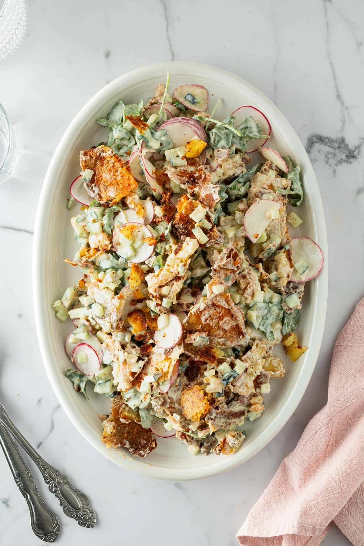 Crispy Smashed Potato Salad