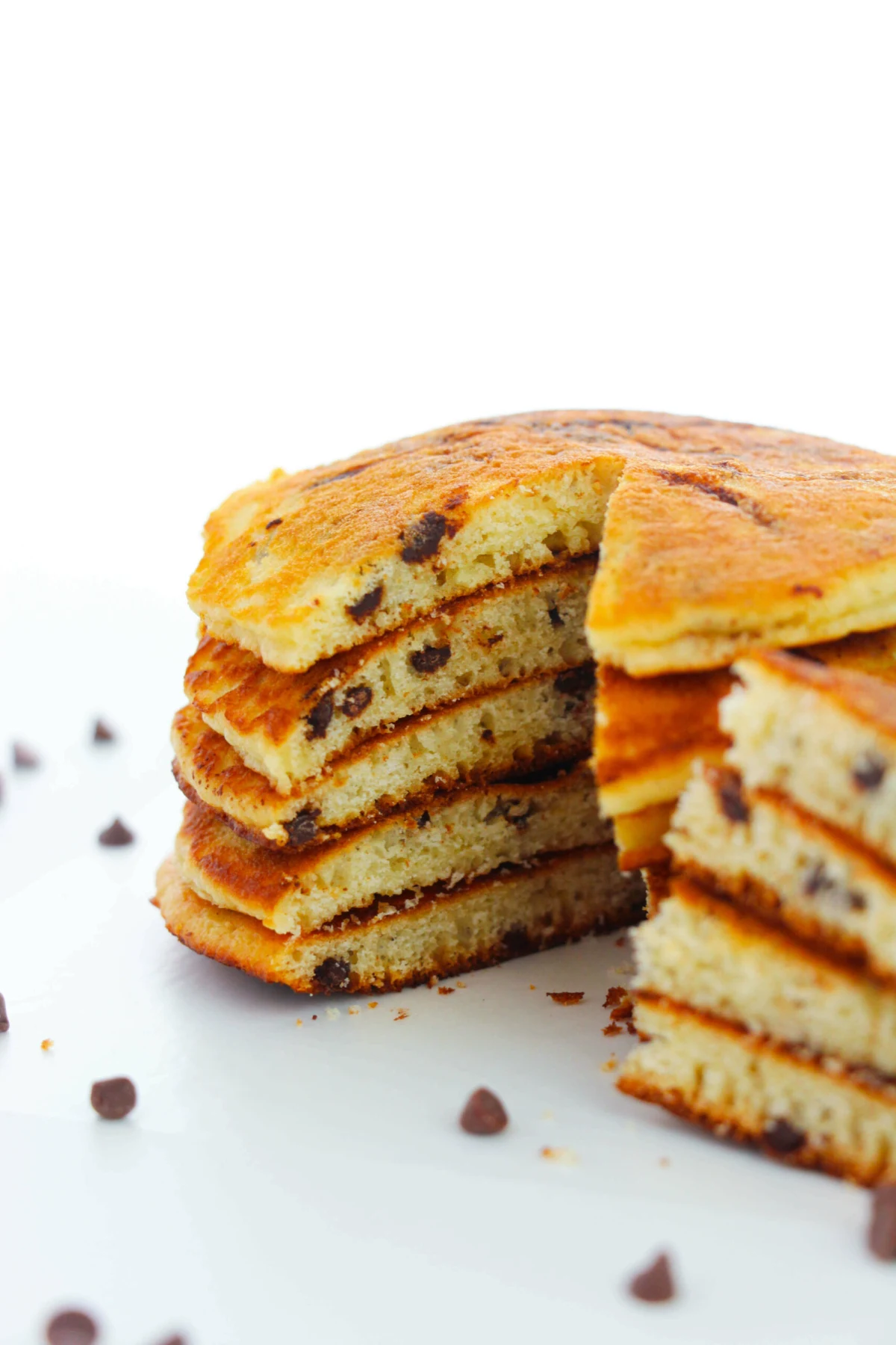 Chocolate Chip Cake Mix Pancakes