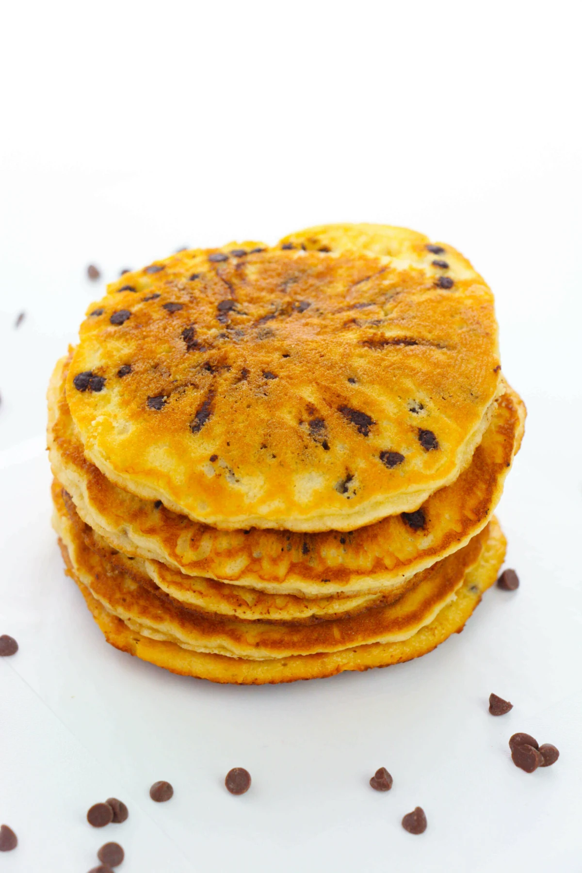 Chocolate Chip Cake Mix Pancakes
