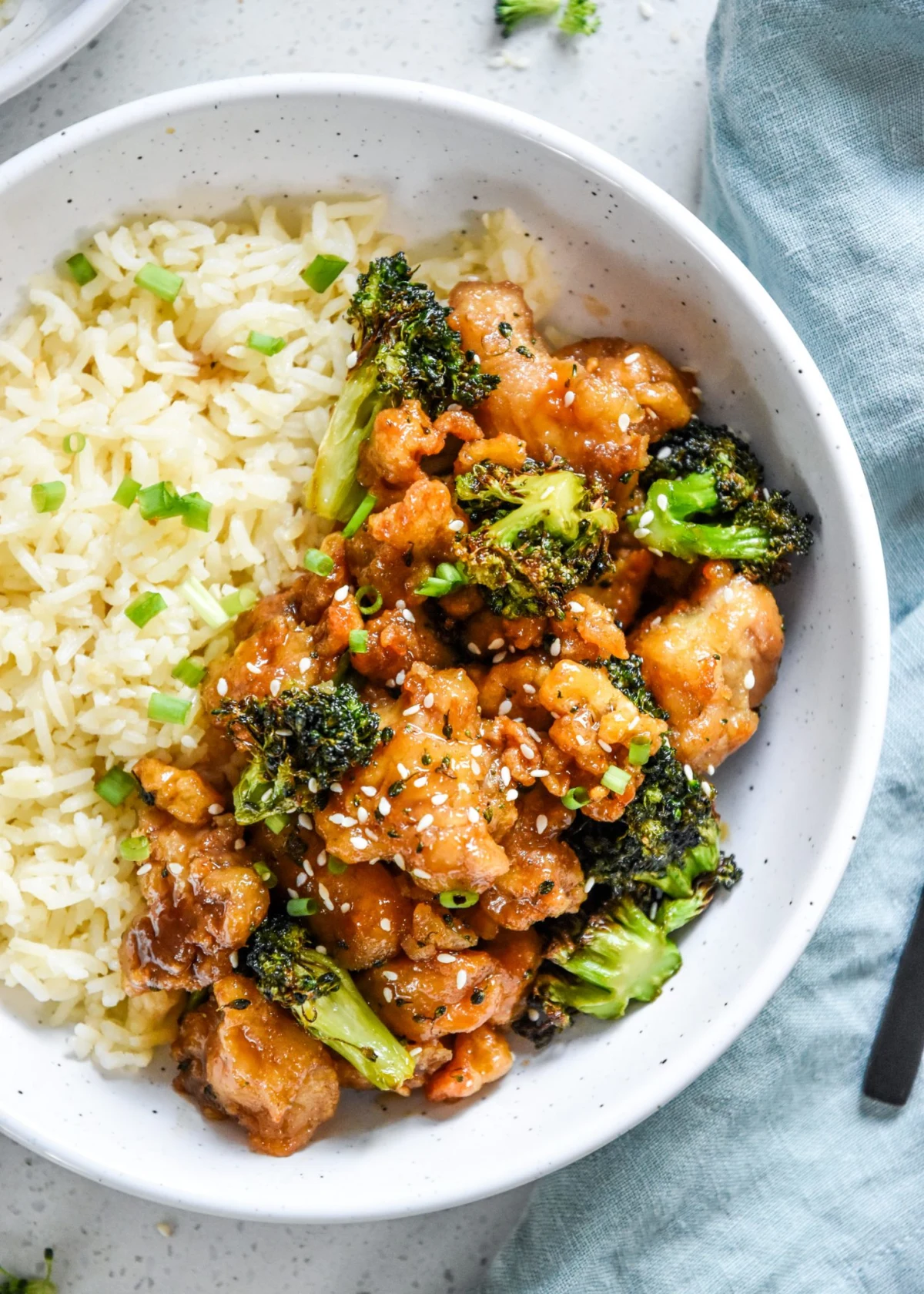 Air Fryer Trader Joe’s Orange Chicken and Broccoli