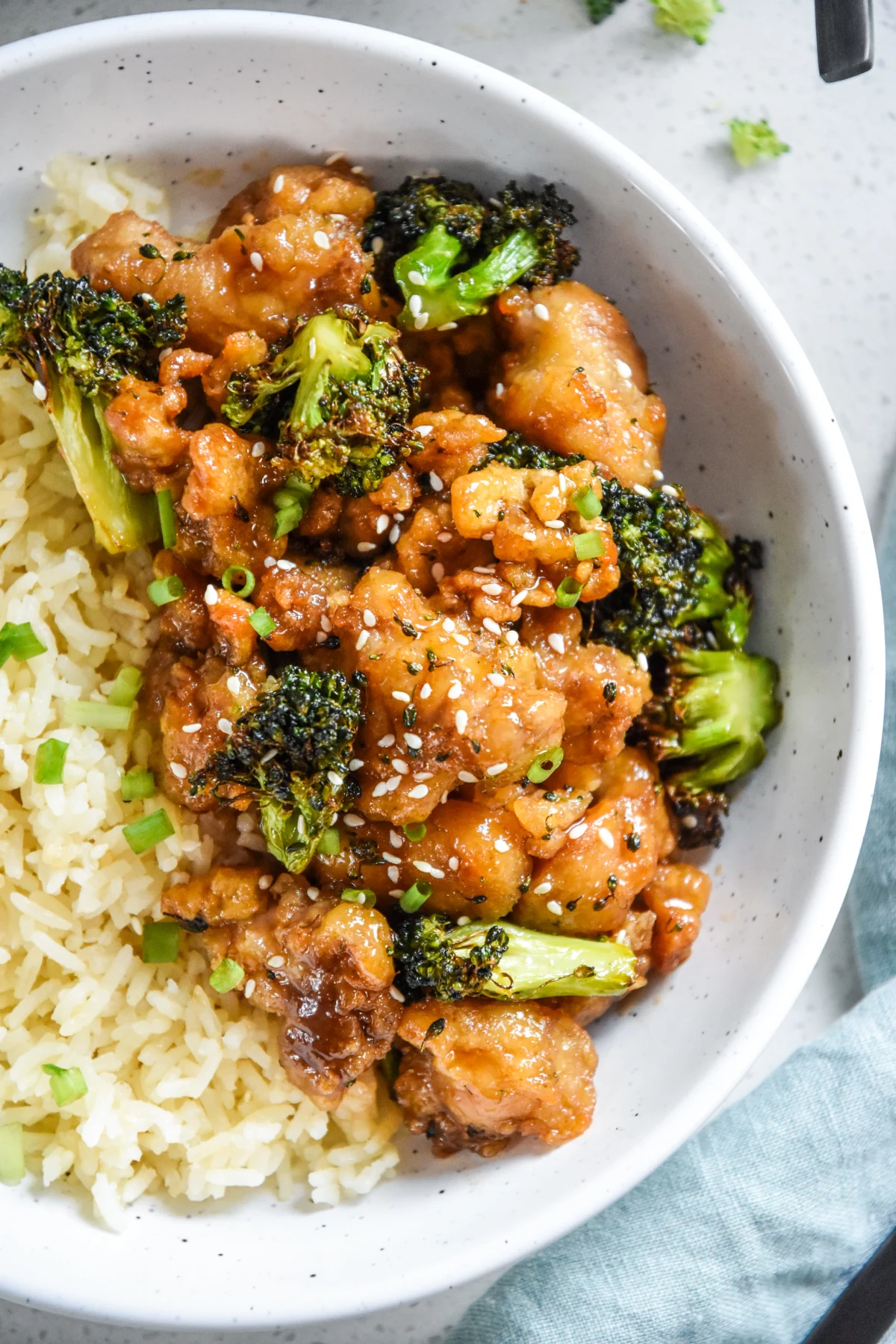 Air Fryer Trader Joe’s Orange Chicken and Broccoli