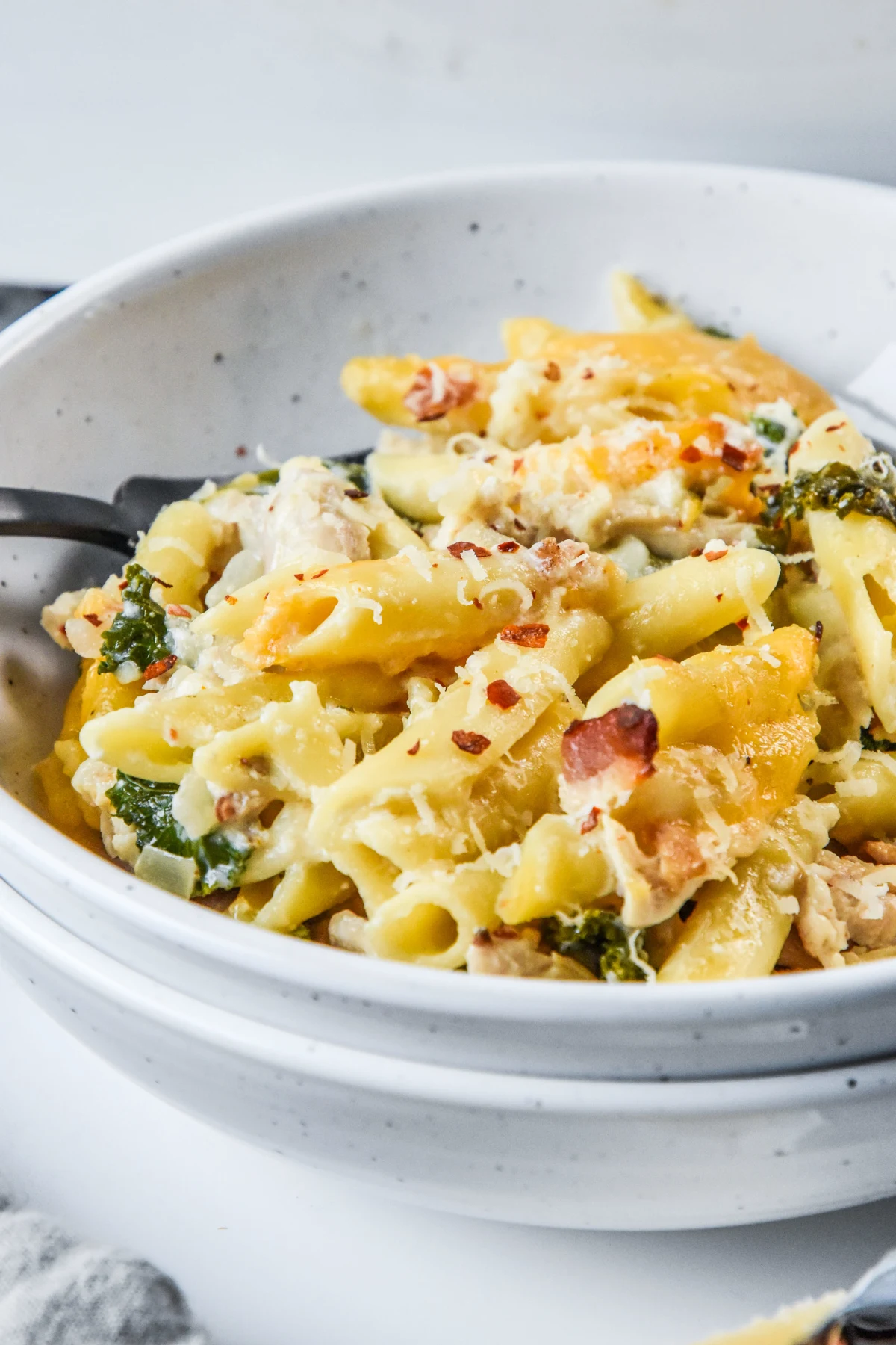 Cheesy Chicken Bacon Ranch Kale Casserole
