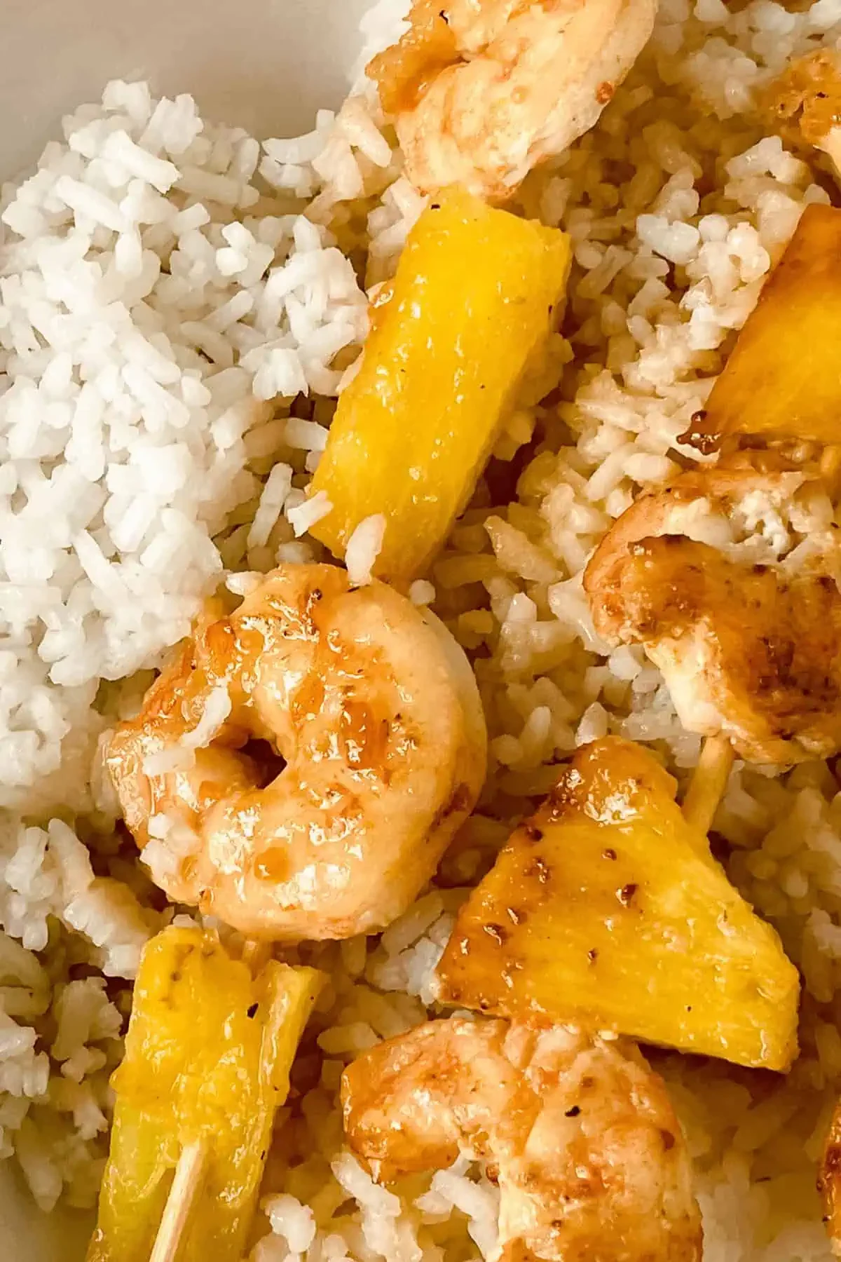 Hawaiian Garlic Shrimp Skewers