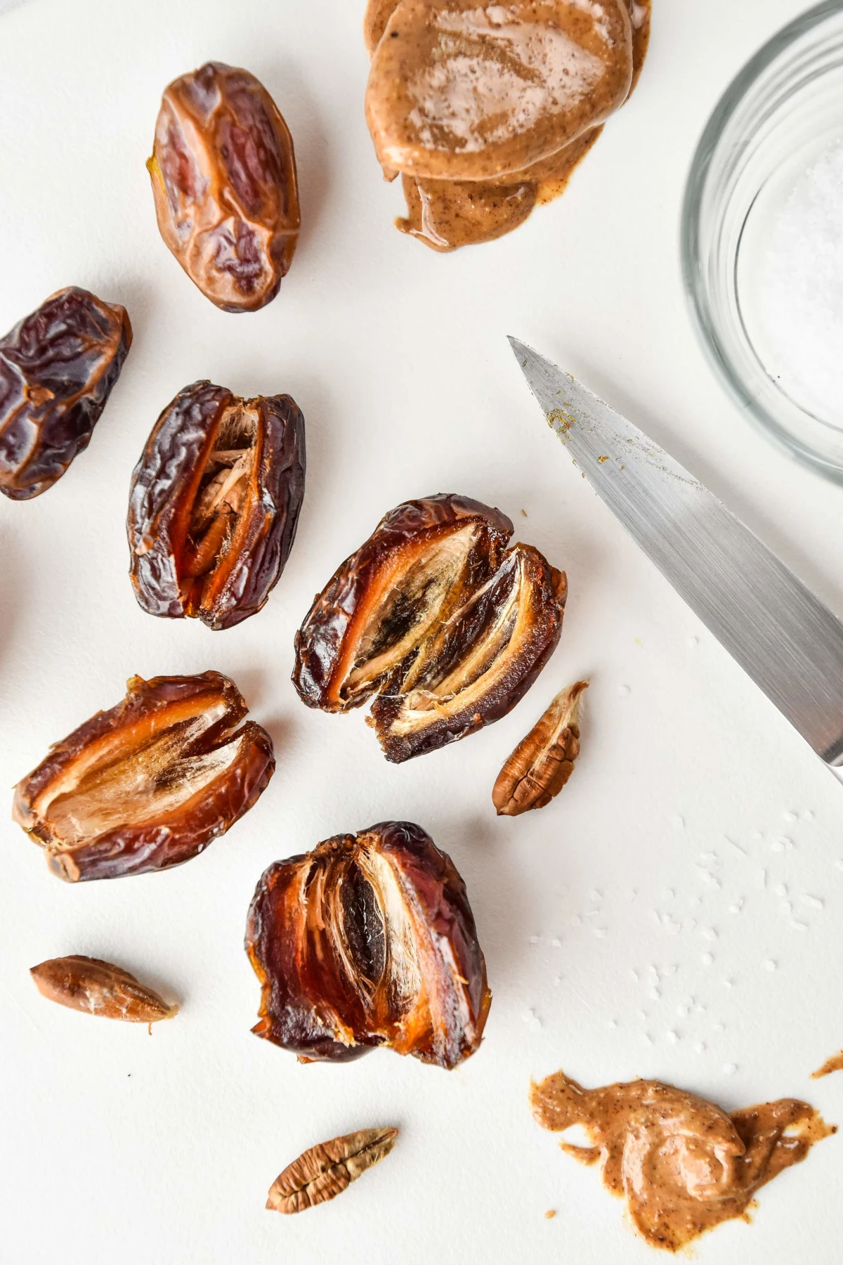 Salted Almond Butter Stuffed Dates