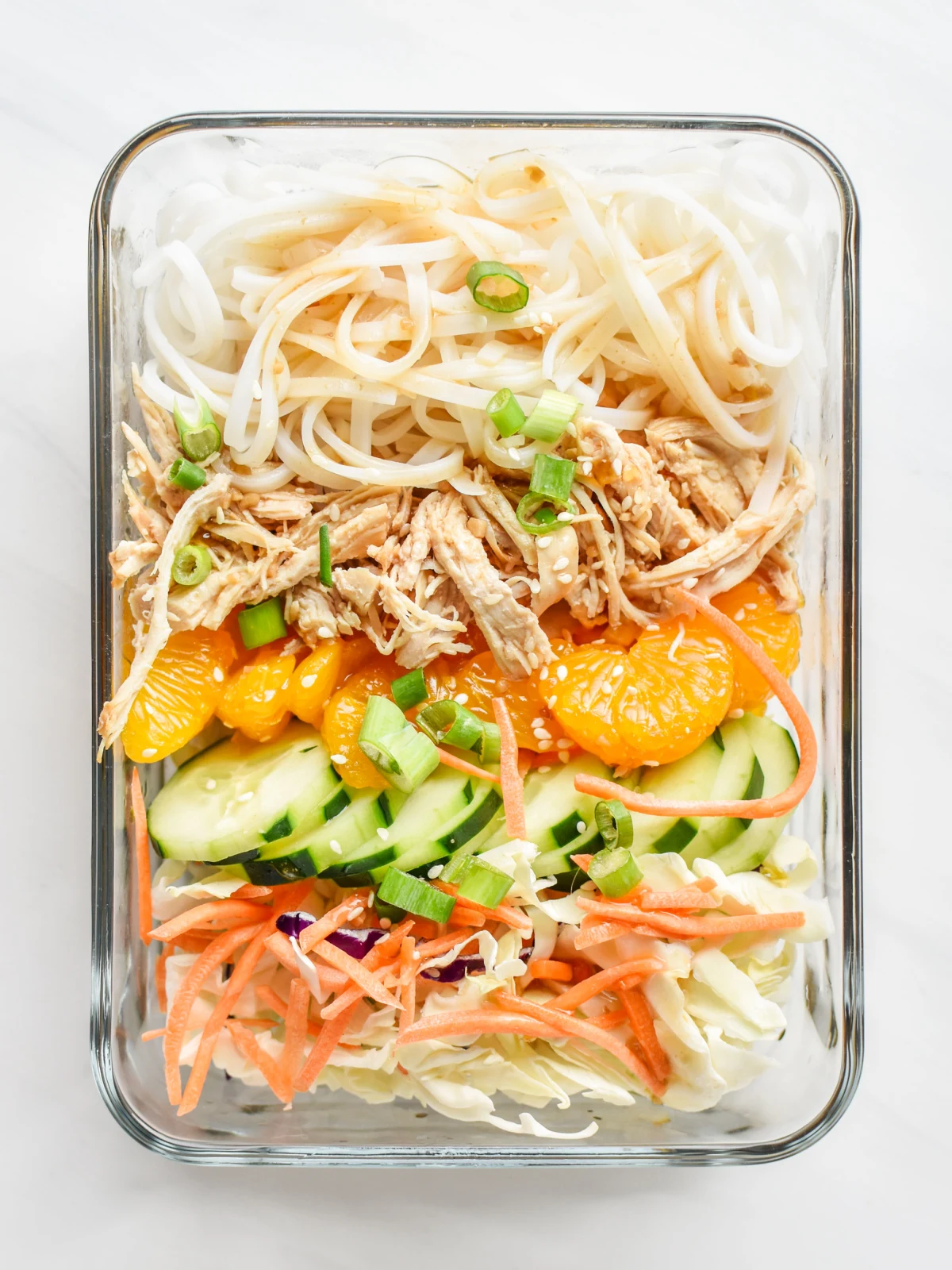 Sesame Chicken Cold Rice Noodle Salad Lunches