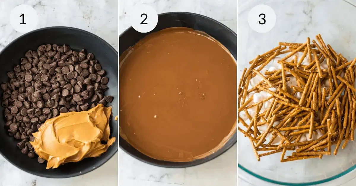 Peanut Butter Chocolate Haystacks