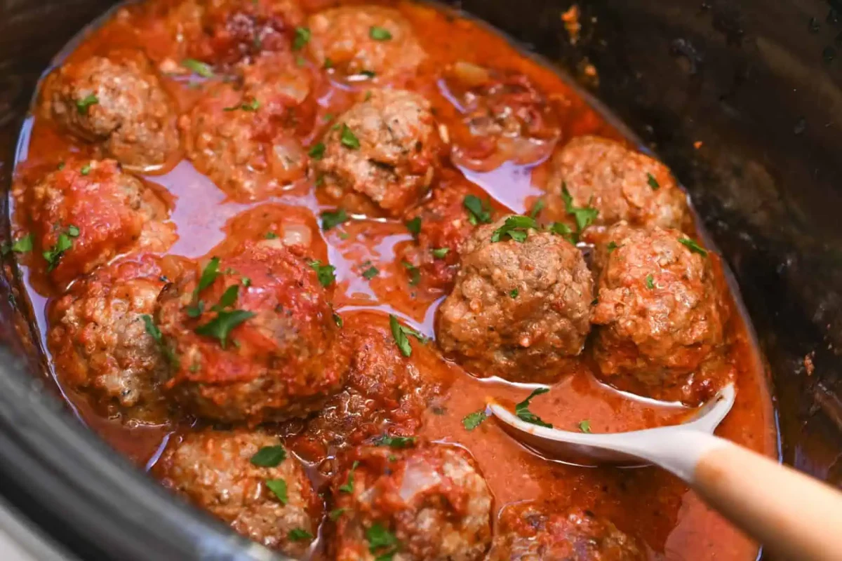 Crockpot Italian Sausage Meatballs