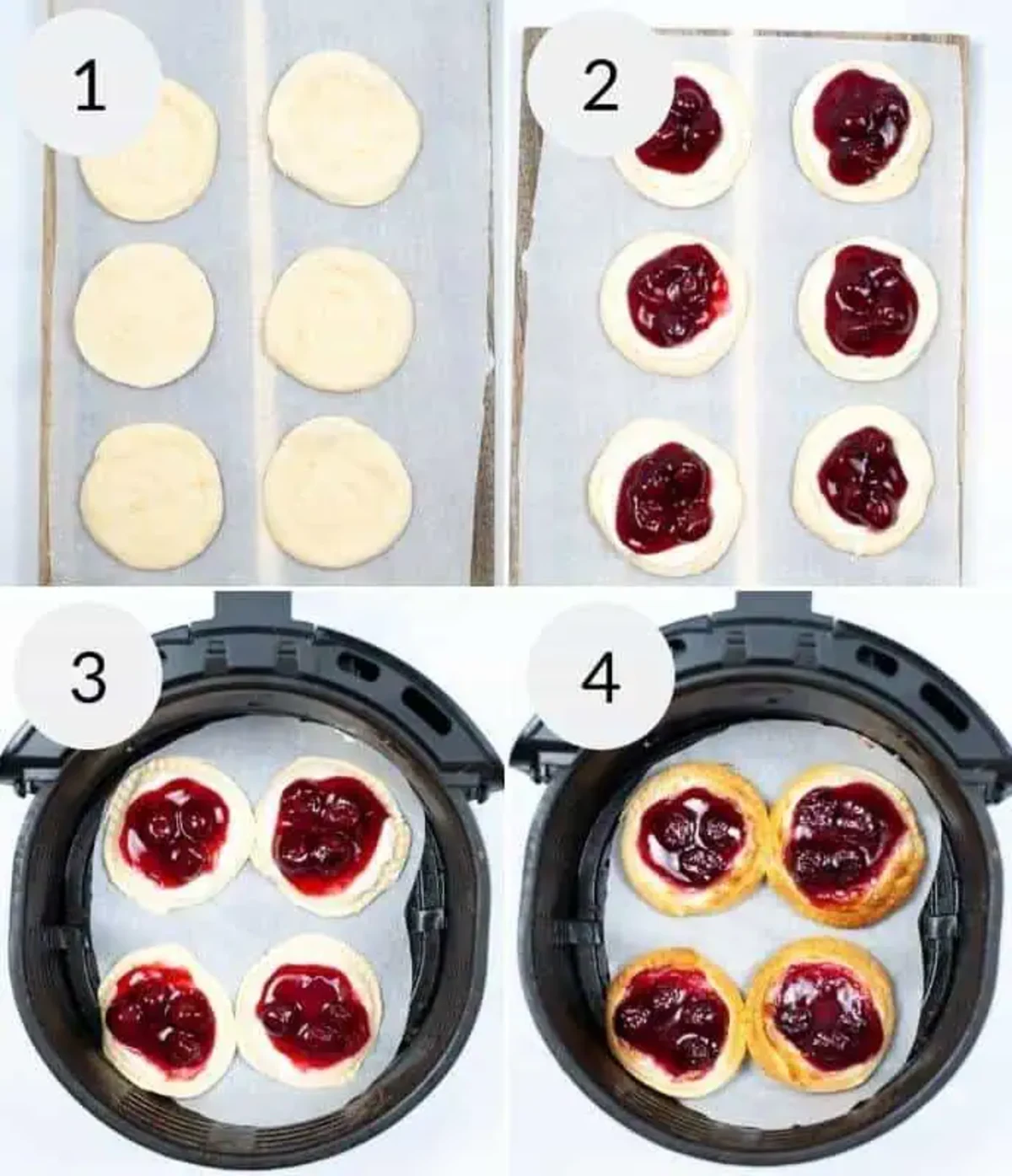 Air Fryer Cherry Danish
