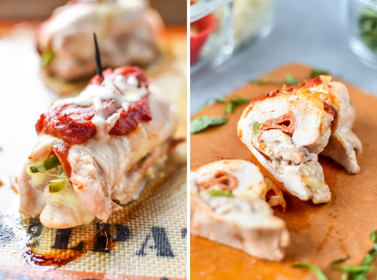 Pizza Chicken Roll Ups Meal Prep