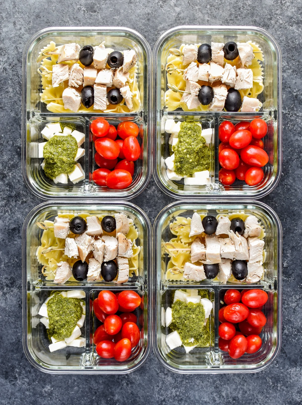 DIY Chicken Pesto Pasta Skewers Meal Prep