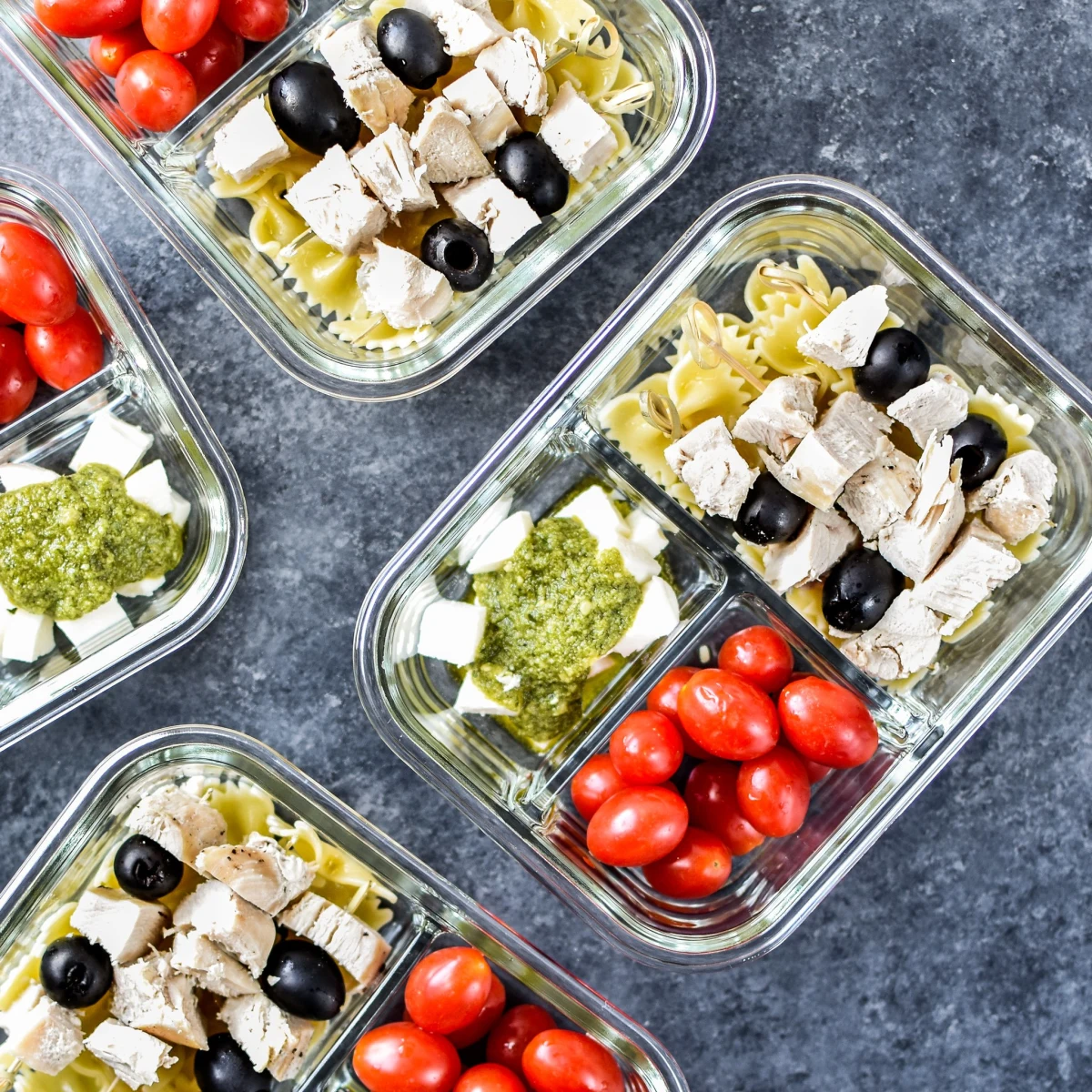 DIY Chicken Pesto Pasta Skewers Meal Prep